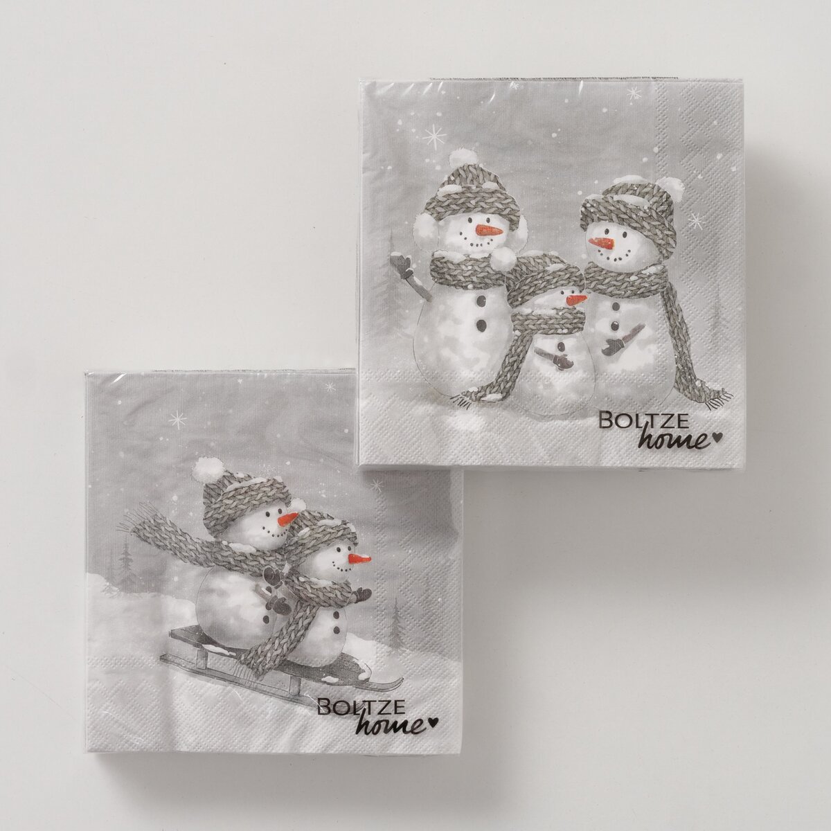 Servietten Frosty, 20 tlg., 2 sort. - Schneemann, Papier