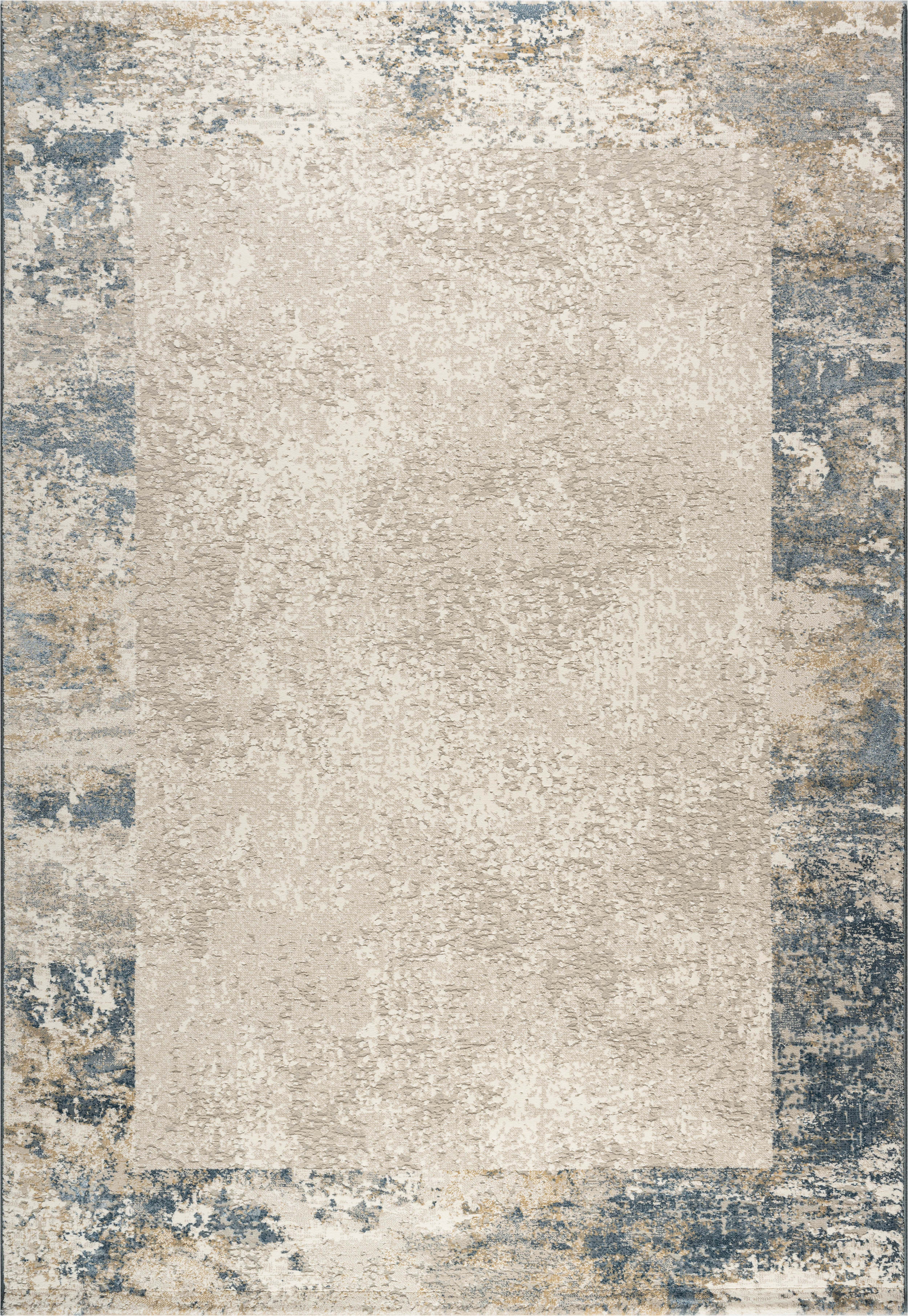 Webteppich, weiß-blau-braun, 160x230 cm - Ranyon