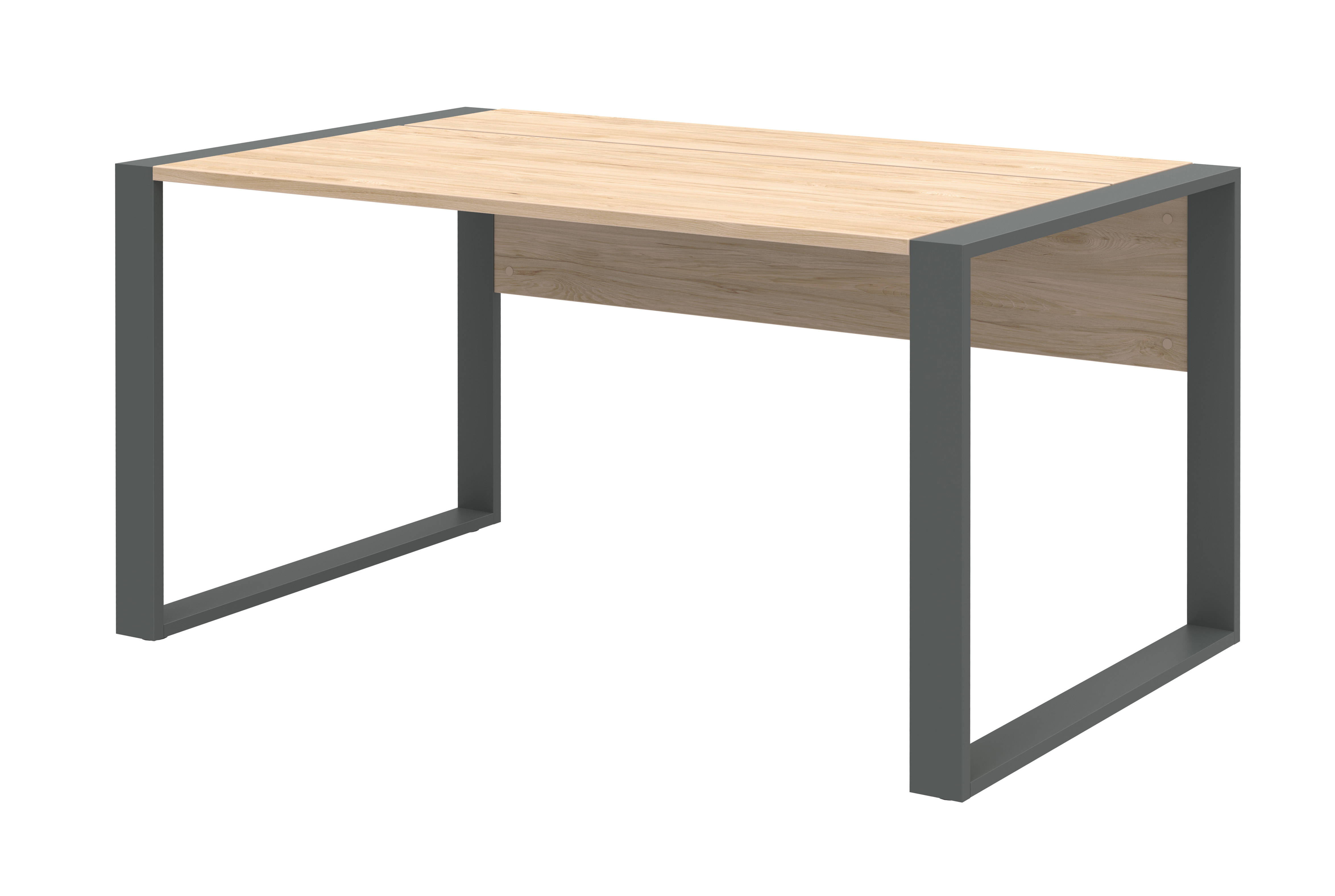 Schreibtisch, anthrazit/Hickory, Kufenfuß - LS 971016
