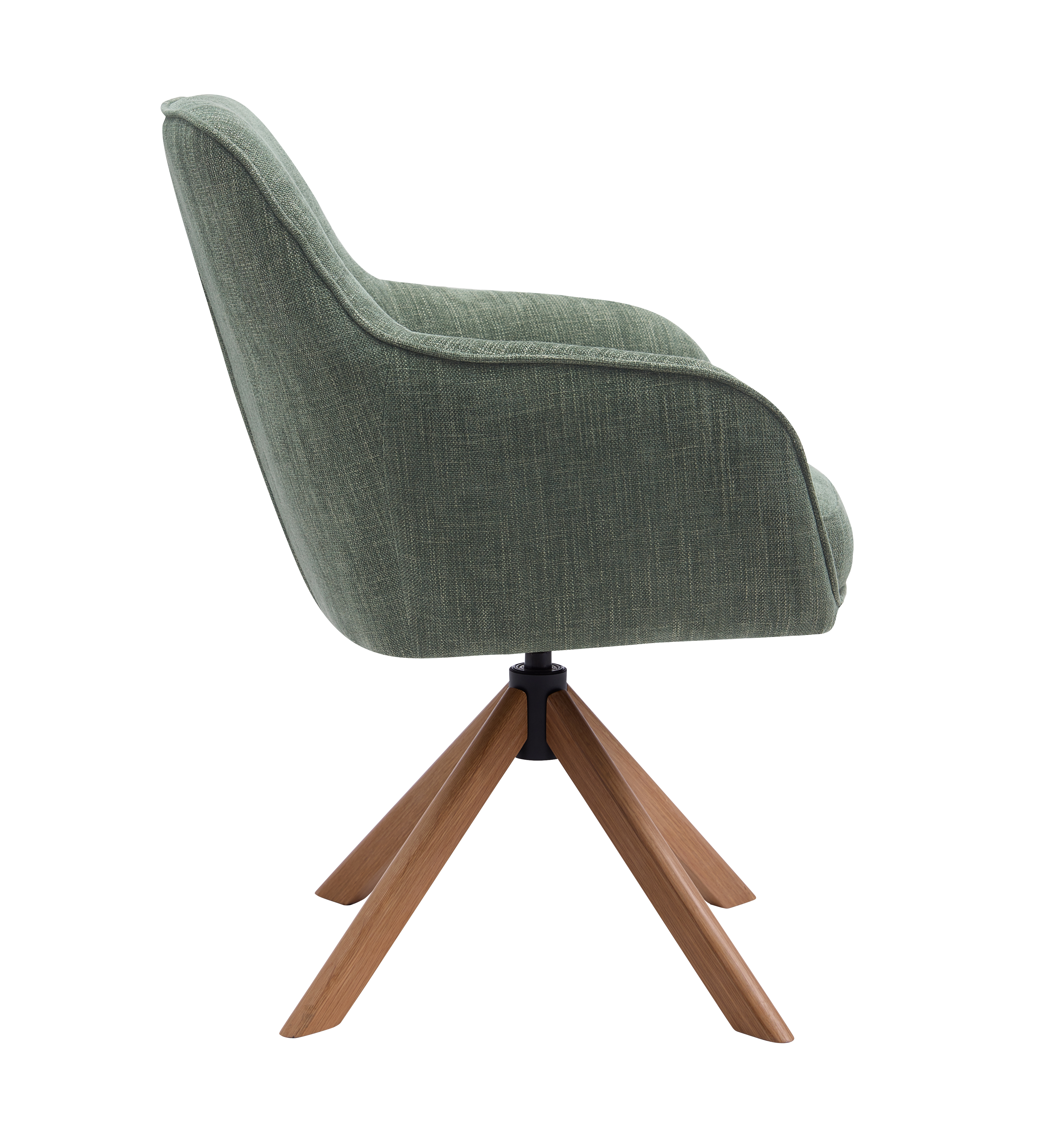 Armlehnstuhl, drehbar, Stoff Grün - Udela