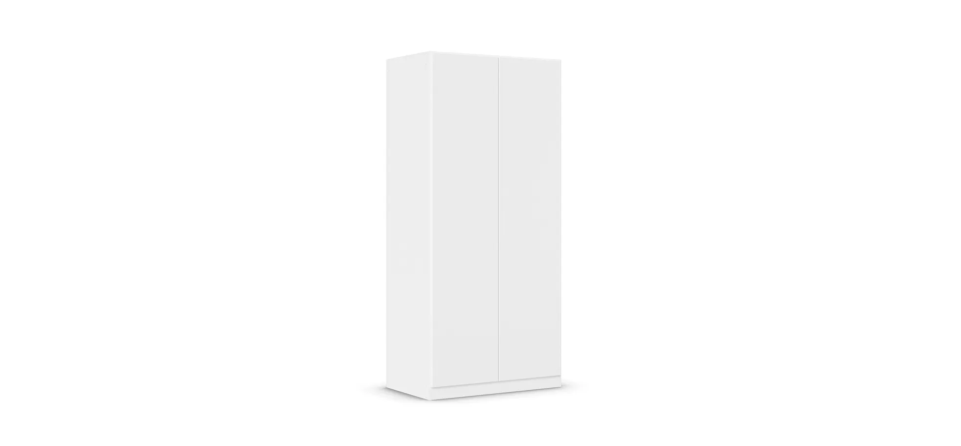 Drehtürenschrank RASA- B ca. 91 cm, Weiß