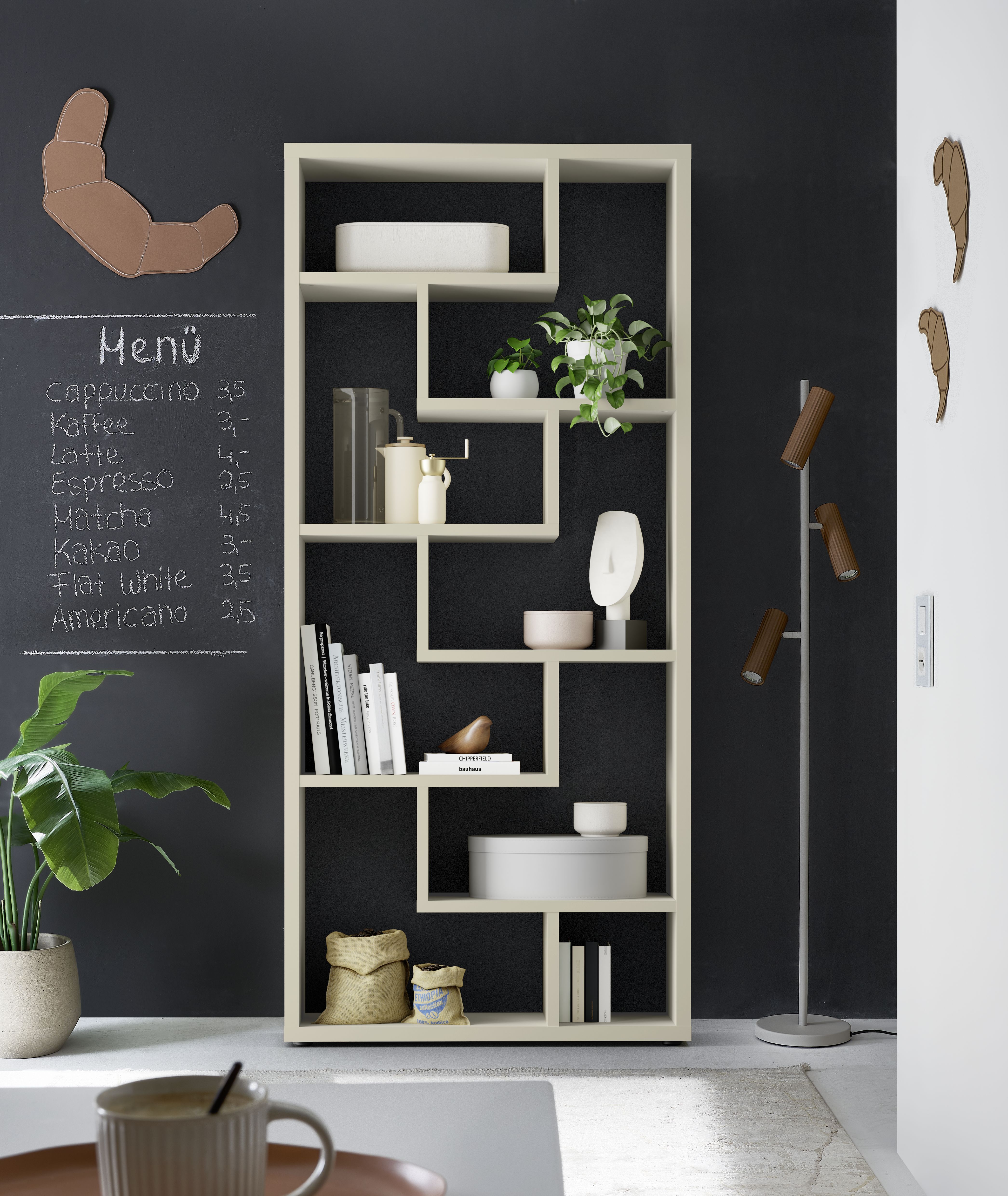 Raumteiler, Kaschmir matt Lack Nachbildung - Mirando