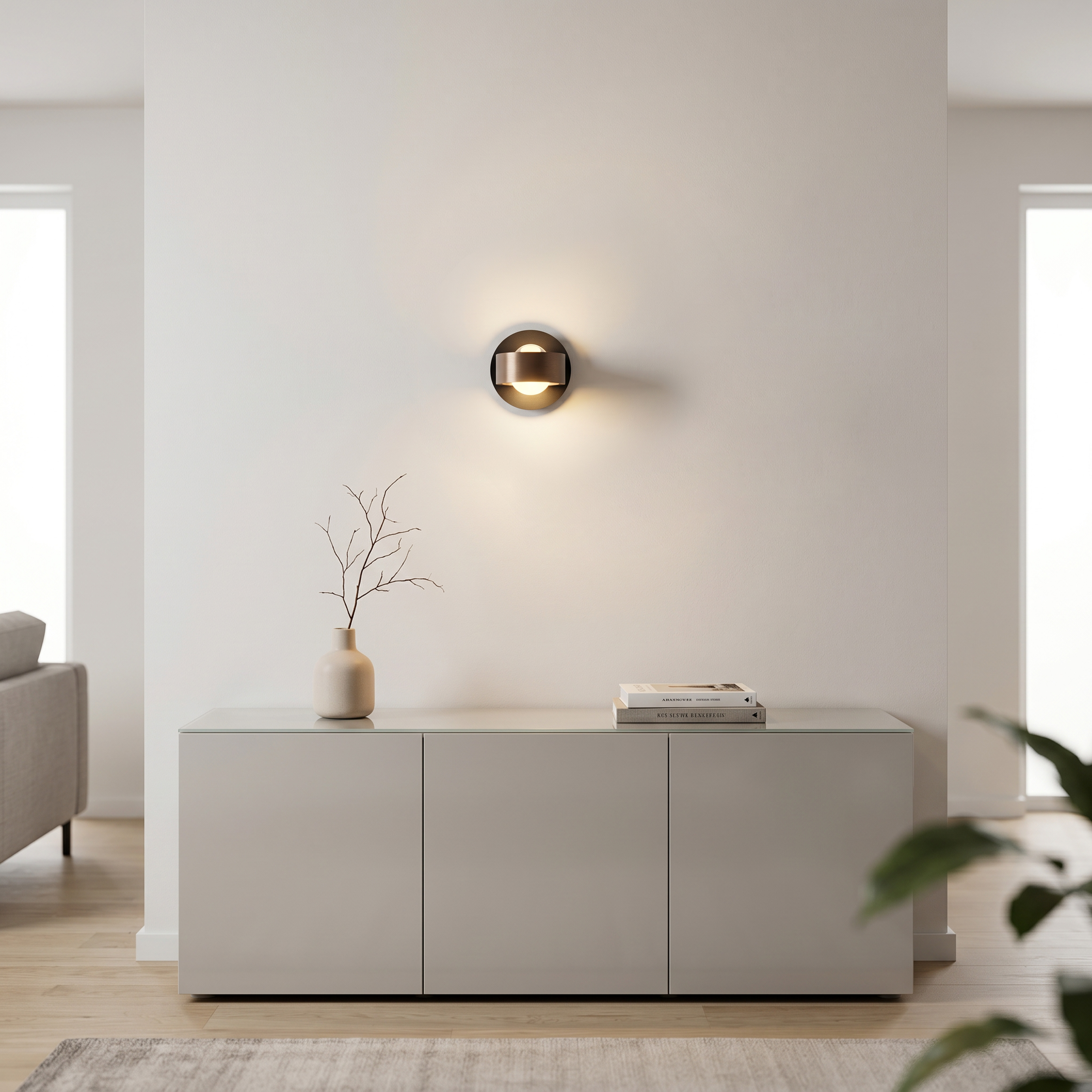 Wandleuchte AERIS - dark-metal brown, 1xLED, drehbar