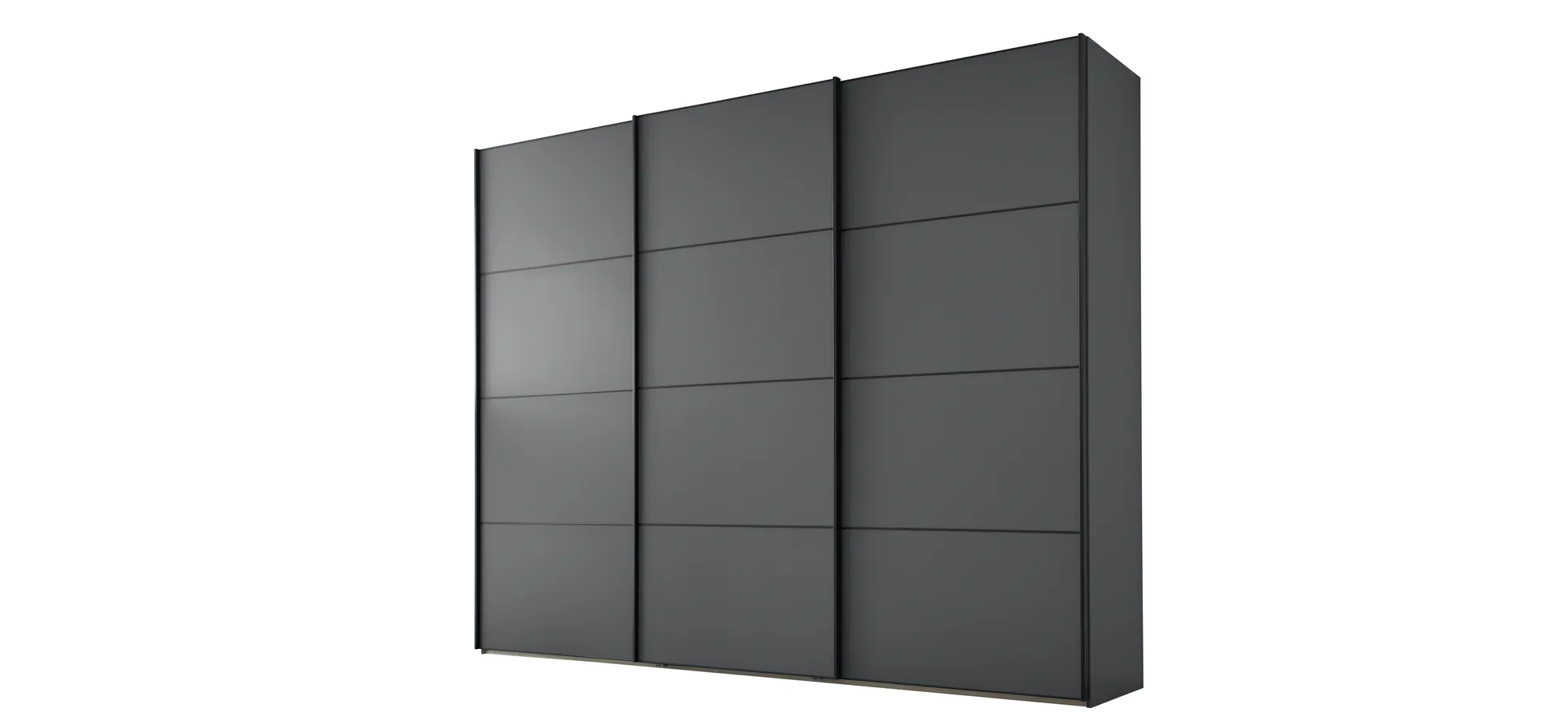 Schwebetürenschrank  3-türig EM Paredes - B. ca. 300 cm, Graphit
