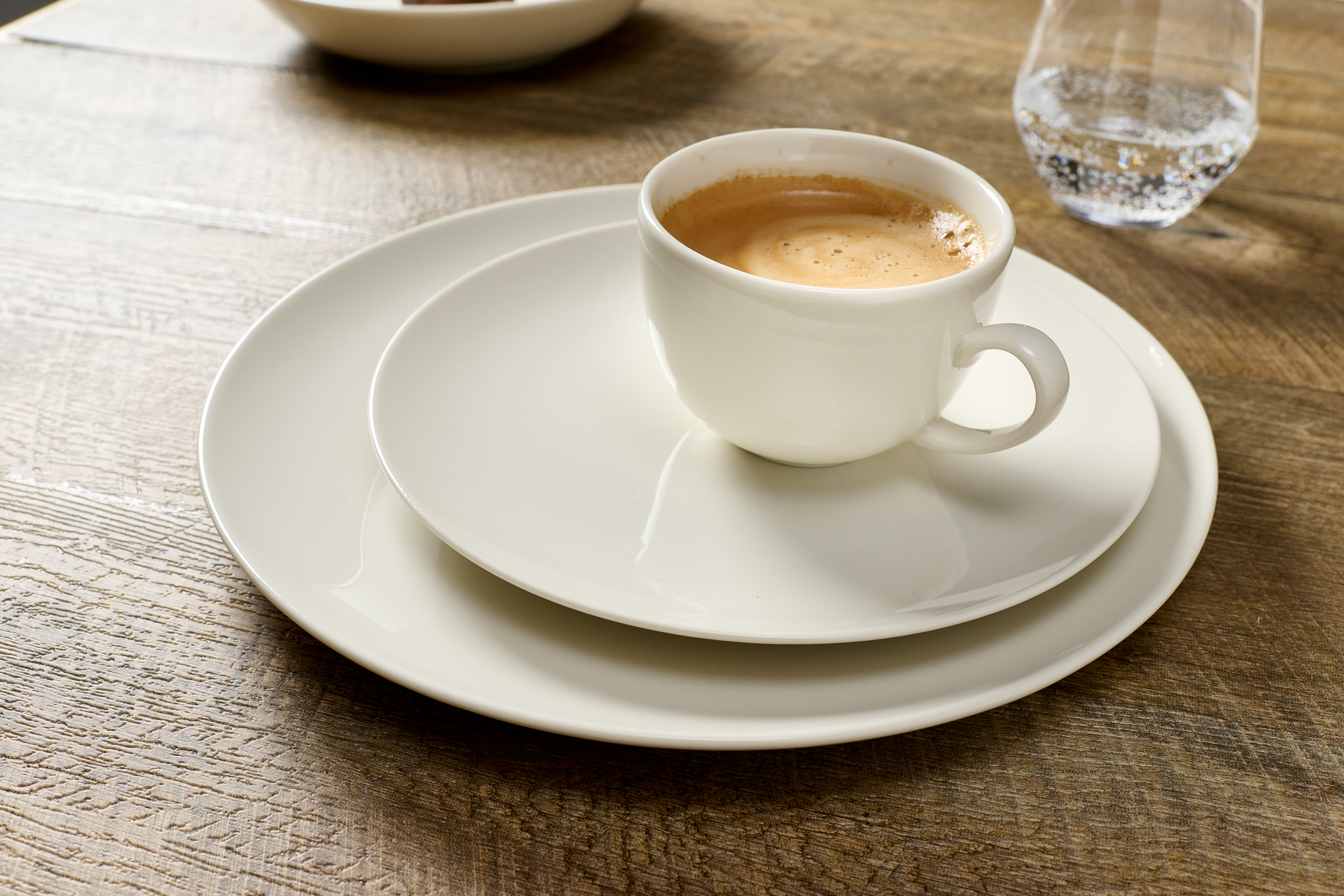Speiseteller Casablanca 25,5 cm - Porzellan, spülmaschinenfest, rund, beige