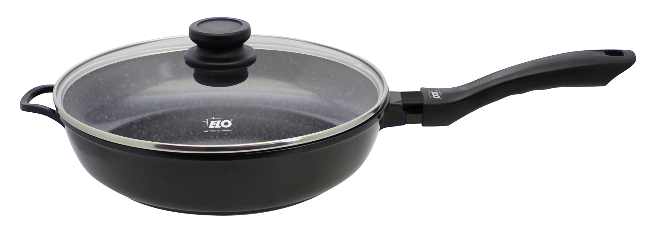 Schmorpfanne Marmorit - 28cm, glasdeckel