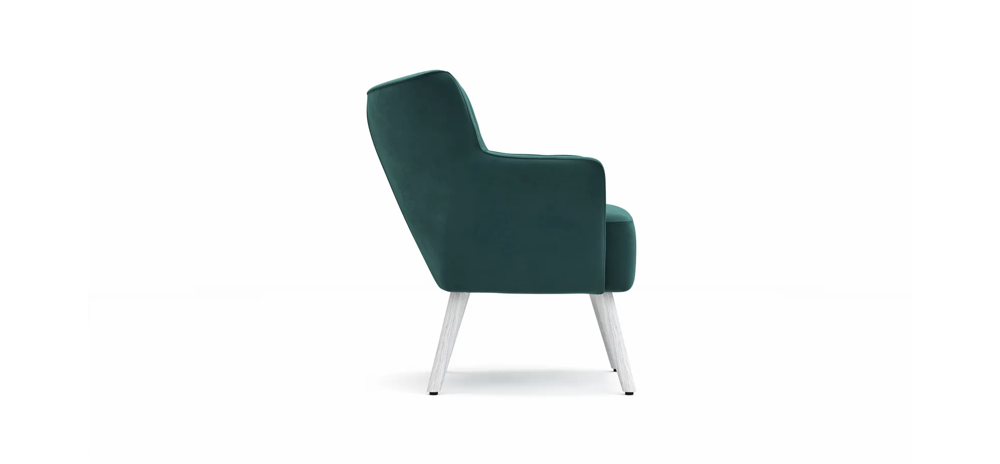 Sessel Baldwin - Stoff, Blau