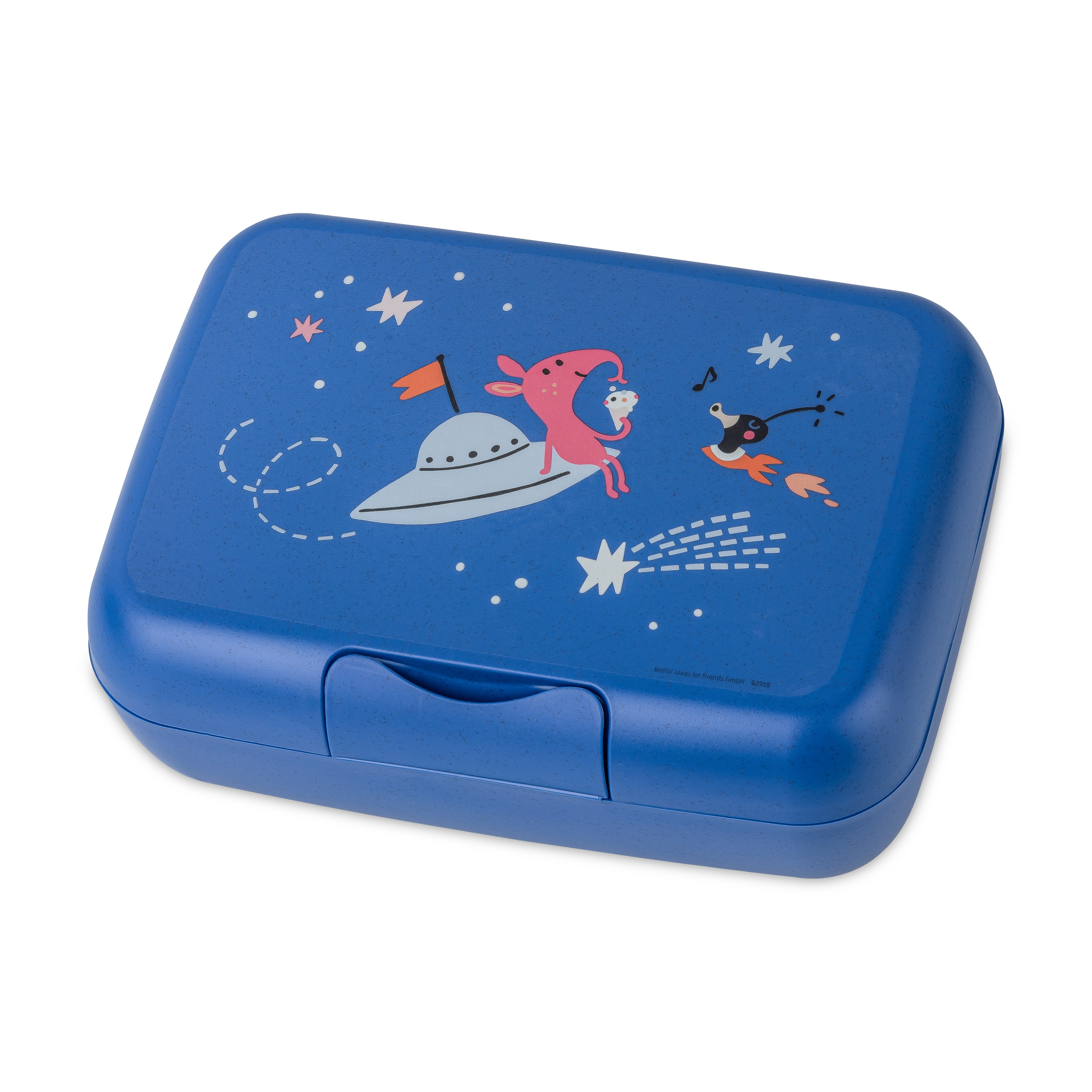Lunchbox mit Trennschale, organic blue space - mit Clipverschluss, 100% CO2-neutral