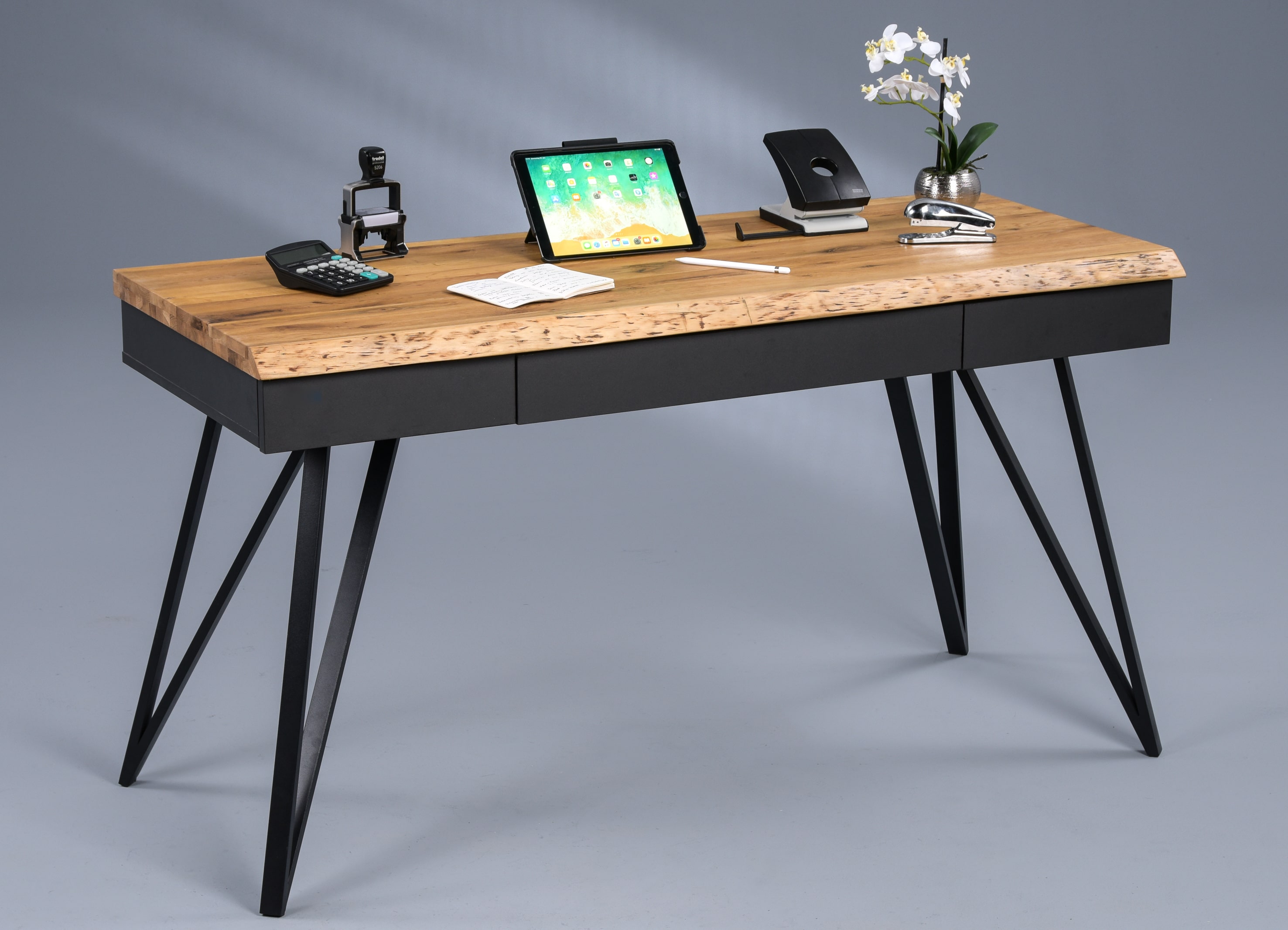 Schreibtisch, Wildeiche, 140 cm breit - Meira/Madline