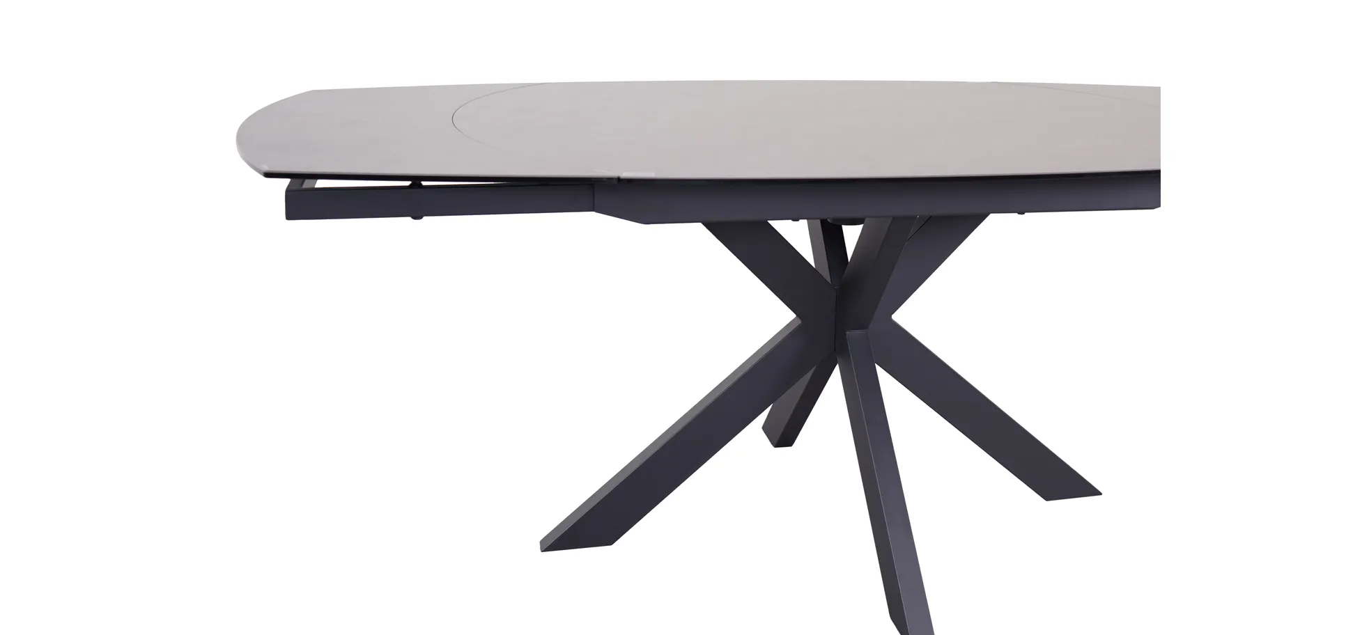 Esstisch, ausziehbar, Glaskeramik grau - Meggie