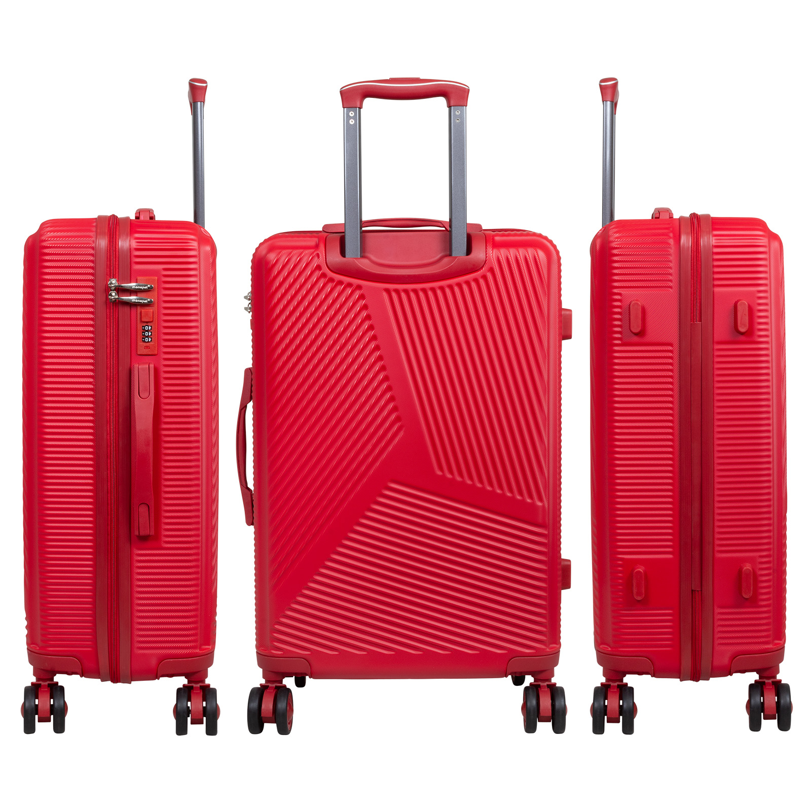 Koffer Alcudia, groß - Doppelräder, rot