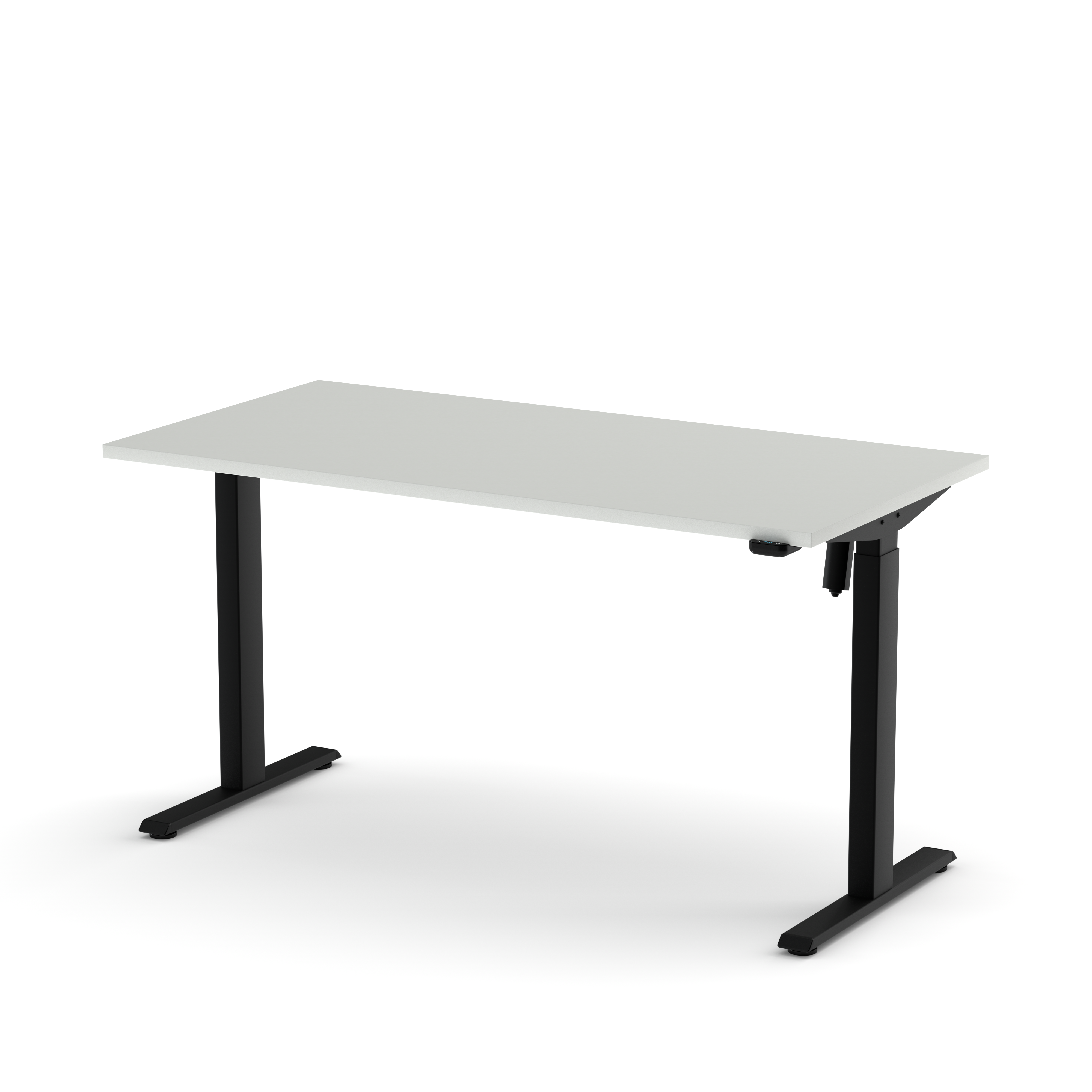 Schreibtisch, Farbe Platinum, Gestell Jet Black - MyStyle 7002