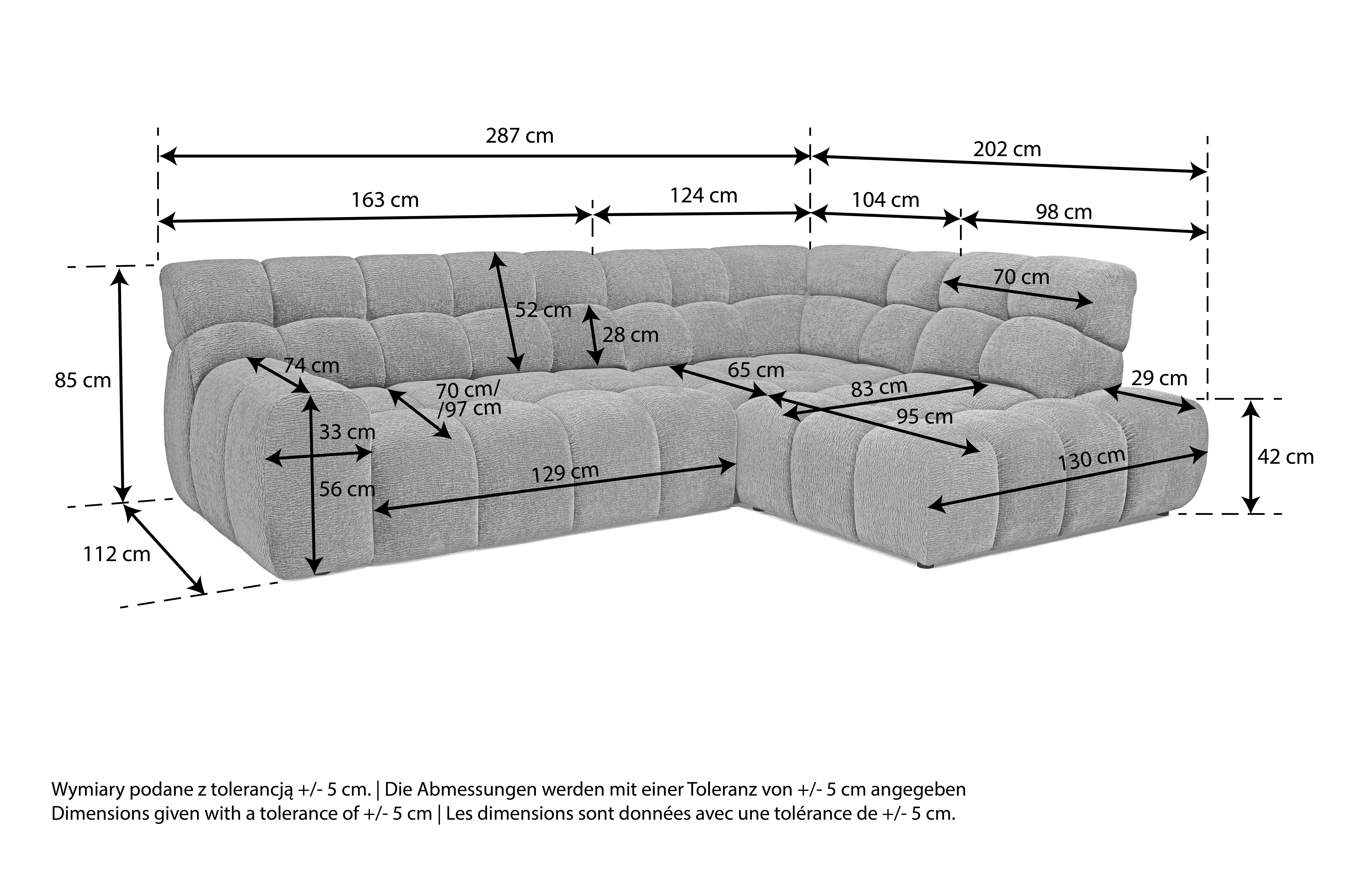 Ecksofa, dune - Witney