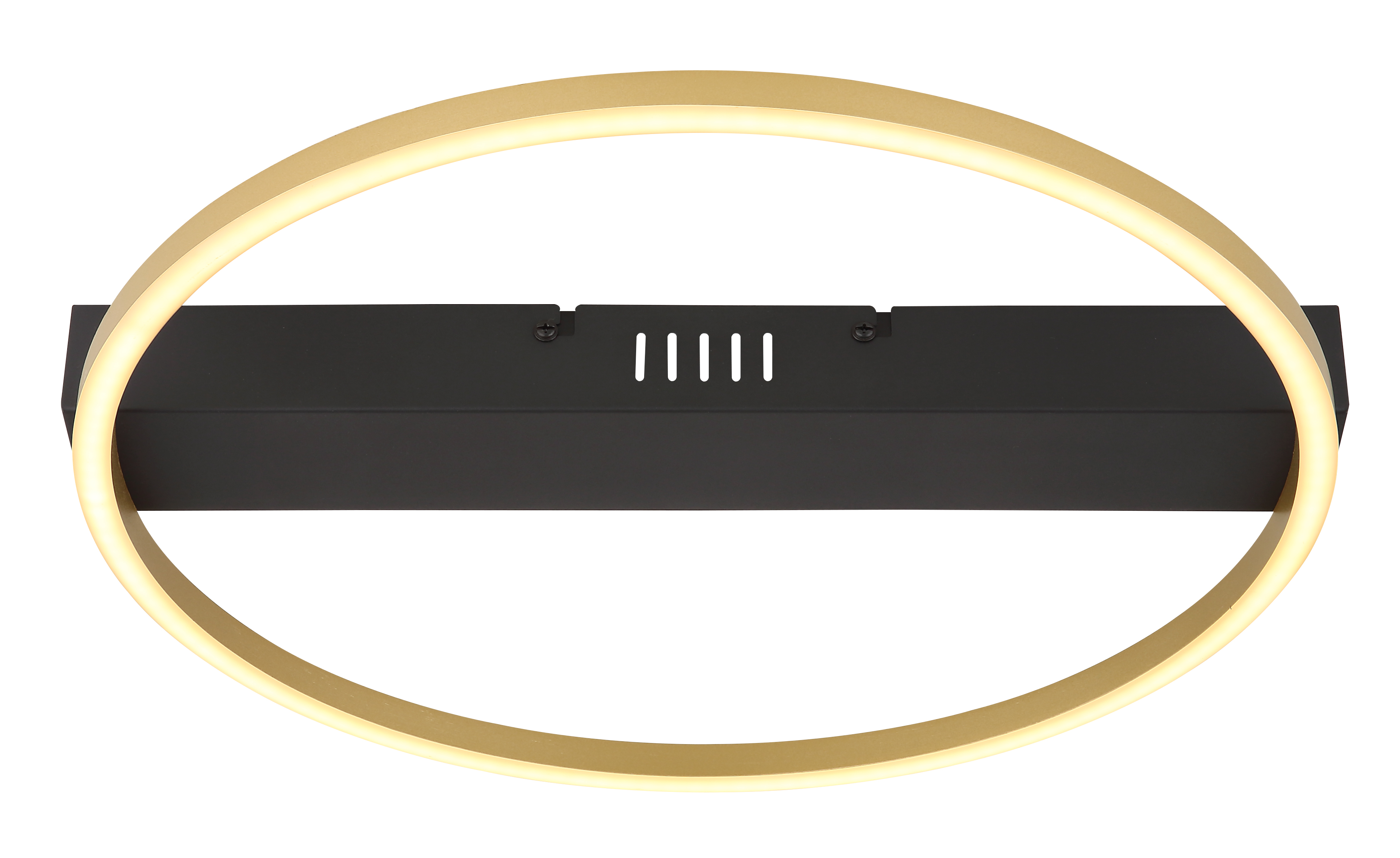Deckenleuchte LUFFY - LED, Schwarz Matt/Messing Matt, 39,5x39,5x5,3cm