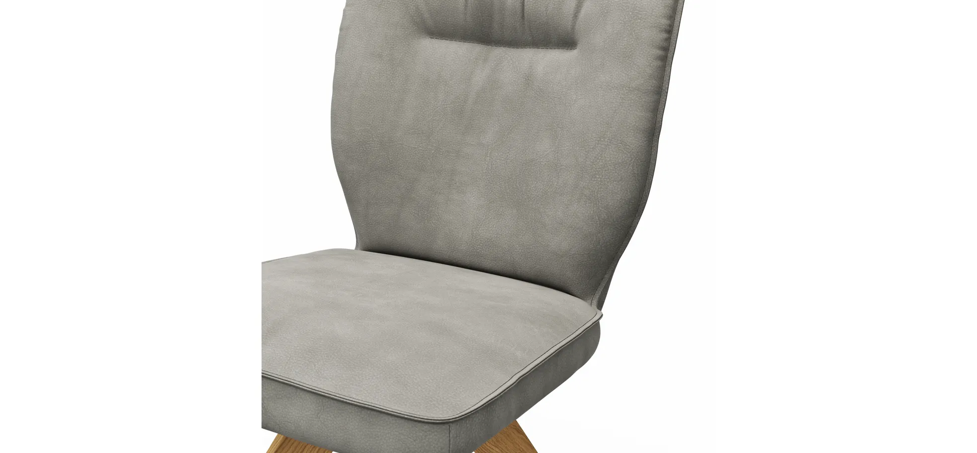 Stuhl Westmore - drehbar, Stoff, Silberfarben