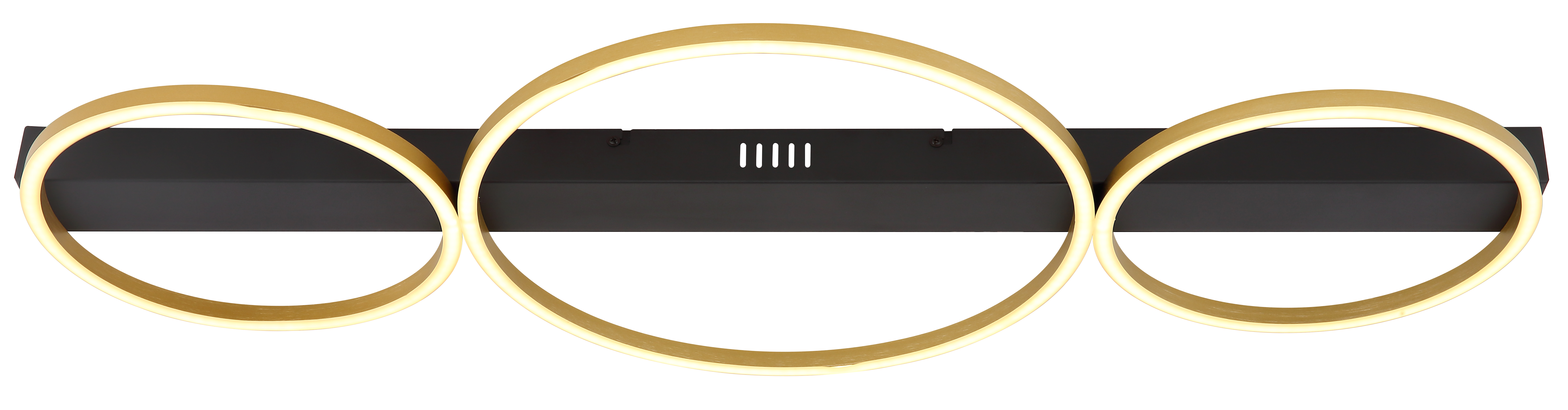 Deckenleuchte LUFFY - LED, Schwarz Matt/Messing Matt, 93x39,4x5,3cm