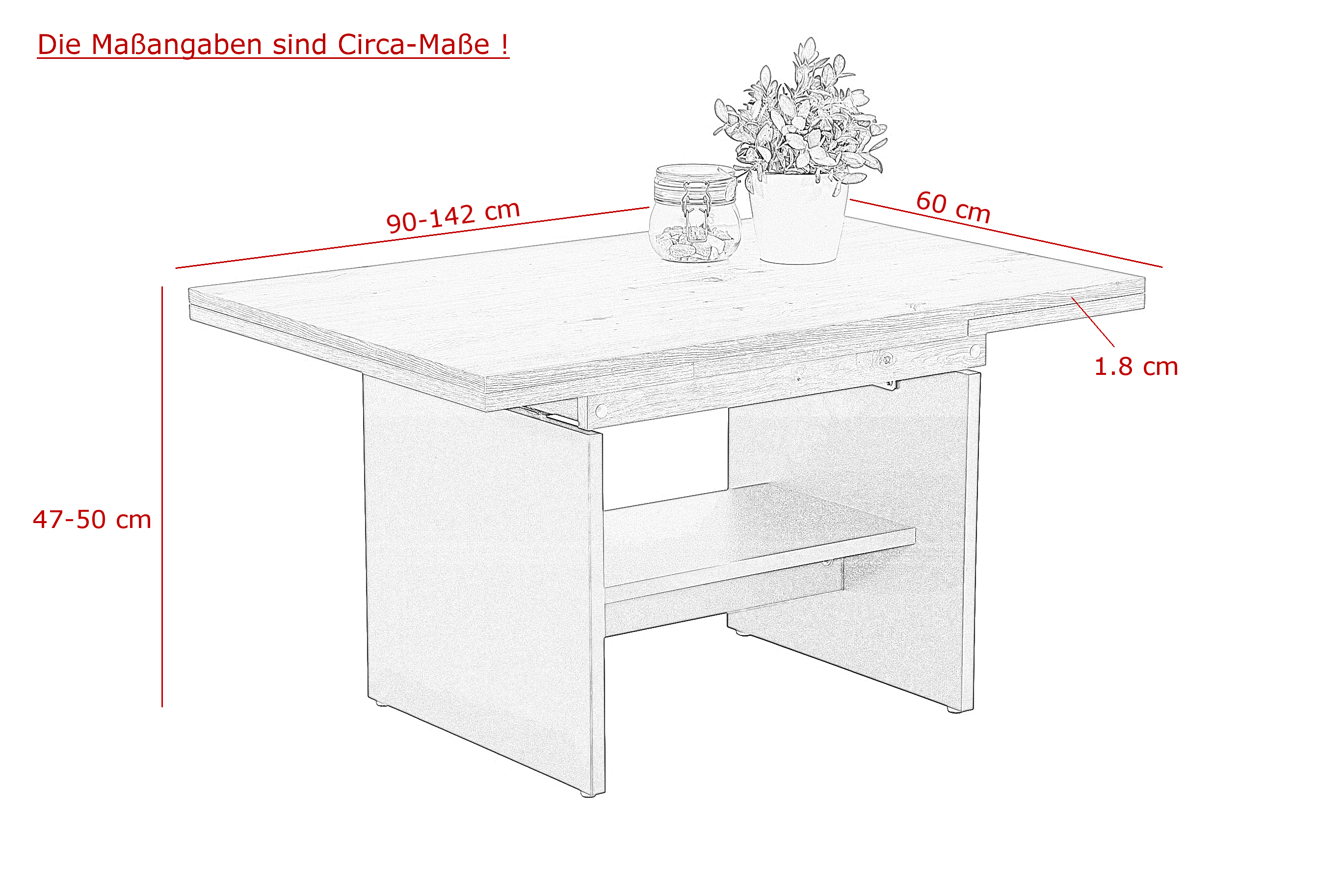 Couchtisch, Artisan Eiche Dekor - MyTogo633