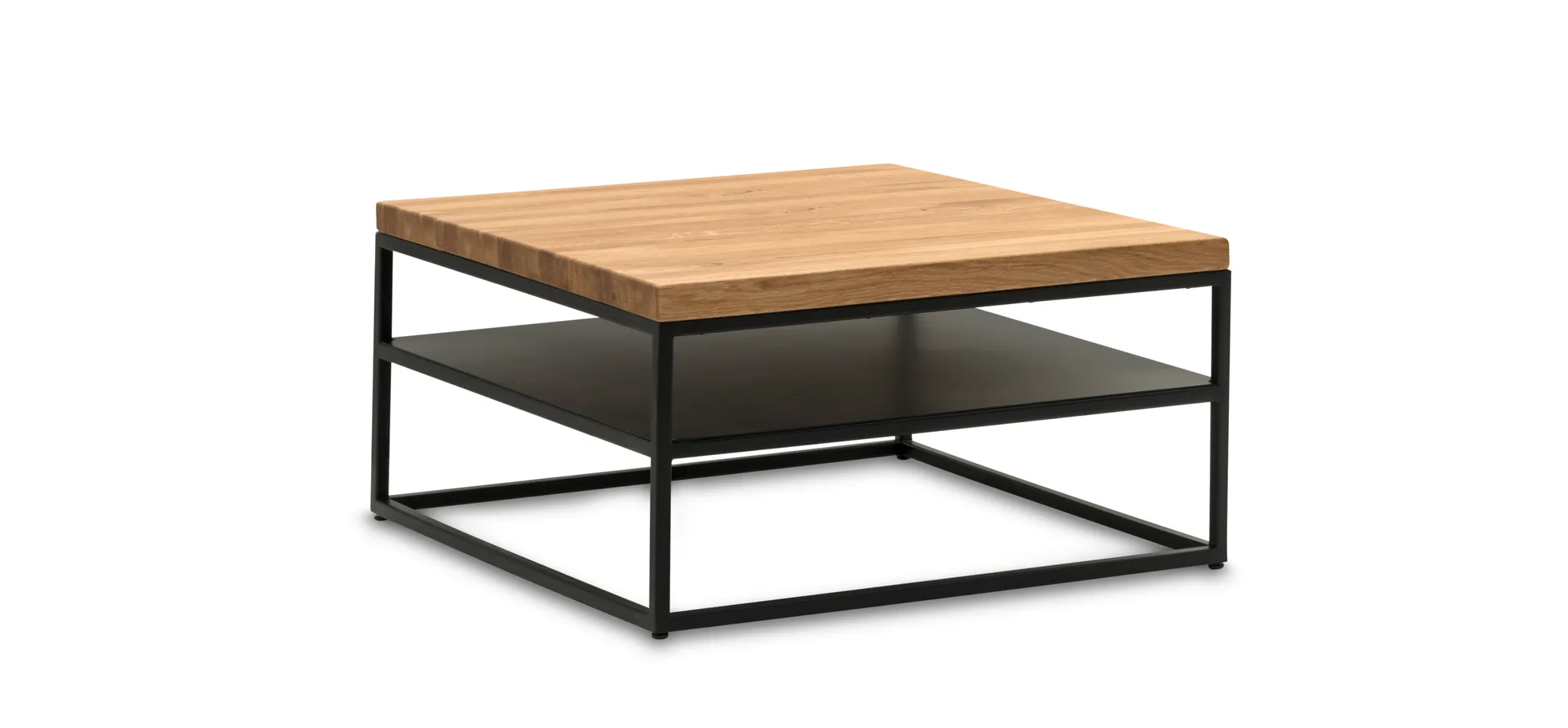 Couchtisch Farmingdale - LBH ca. 80x80x40 cm, Eiche massiv, natur geölt