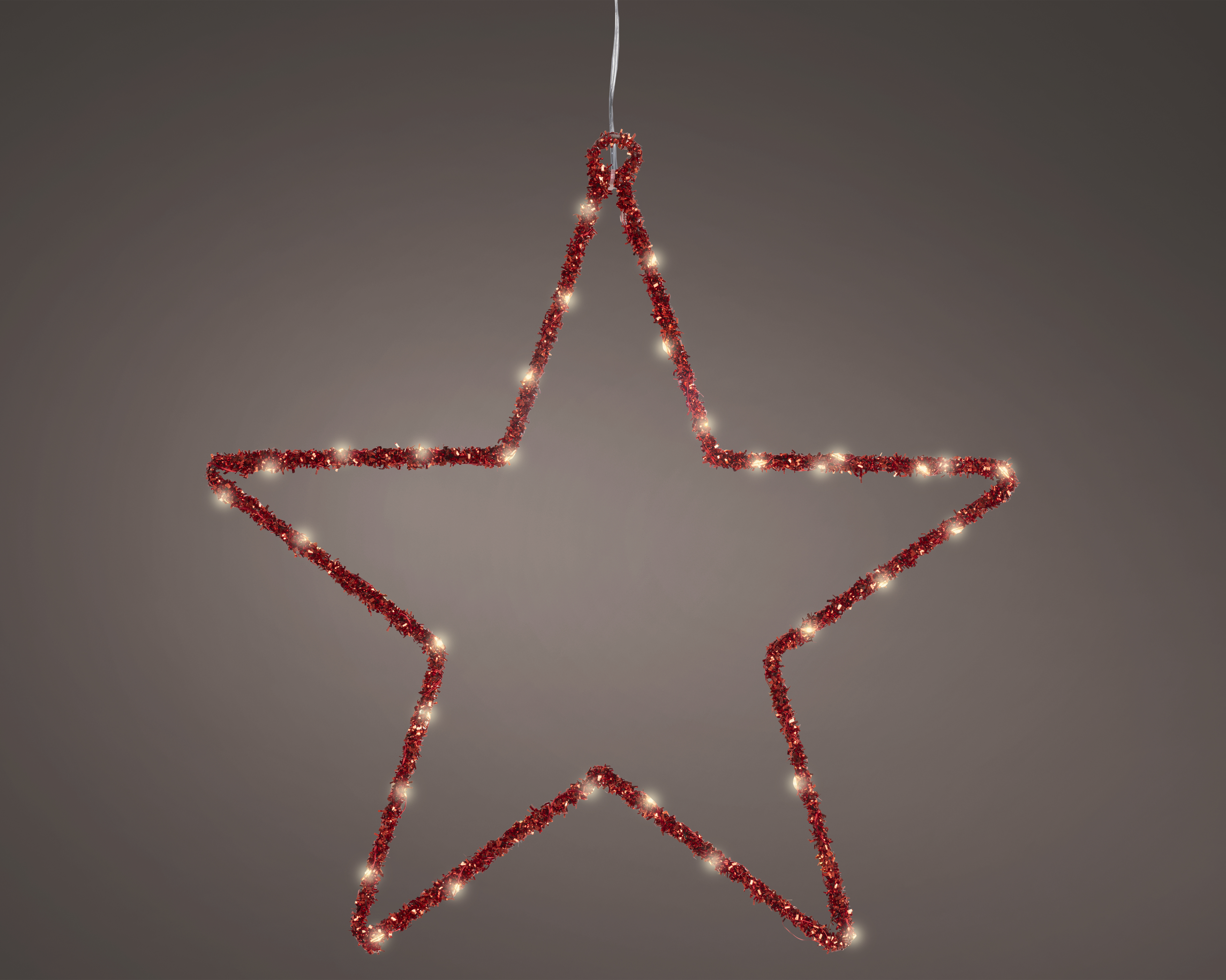 LED Stern - rot/warm weiss, Metall, L1-W38-H38cm-35L