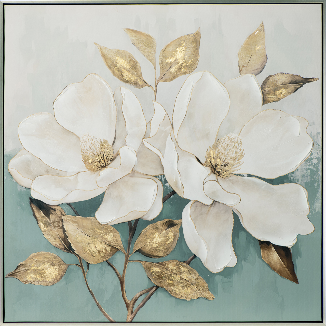 Acrylgemälde White Flower - ca. 80x80cm