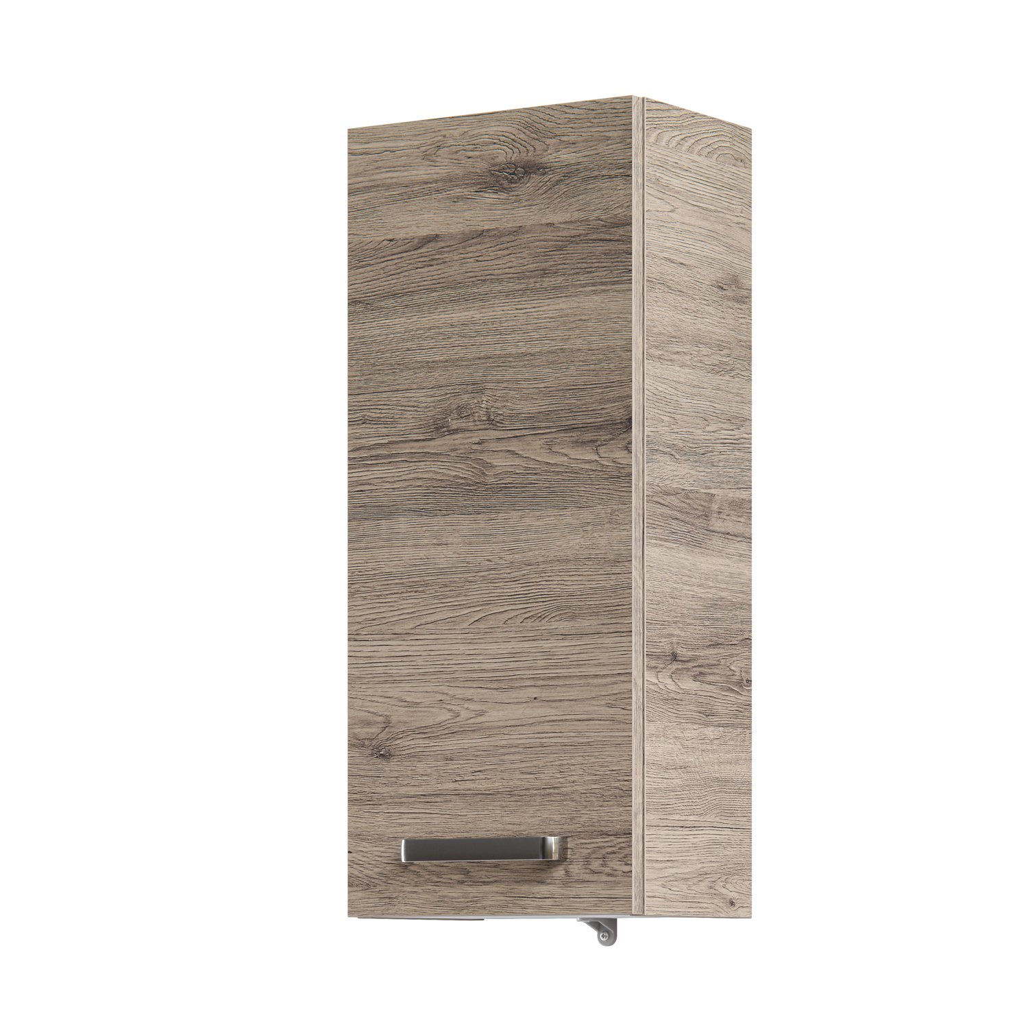 Wandschrank, Eiche terra, 1 Tür, Griff alu - QUICKSET - 313