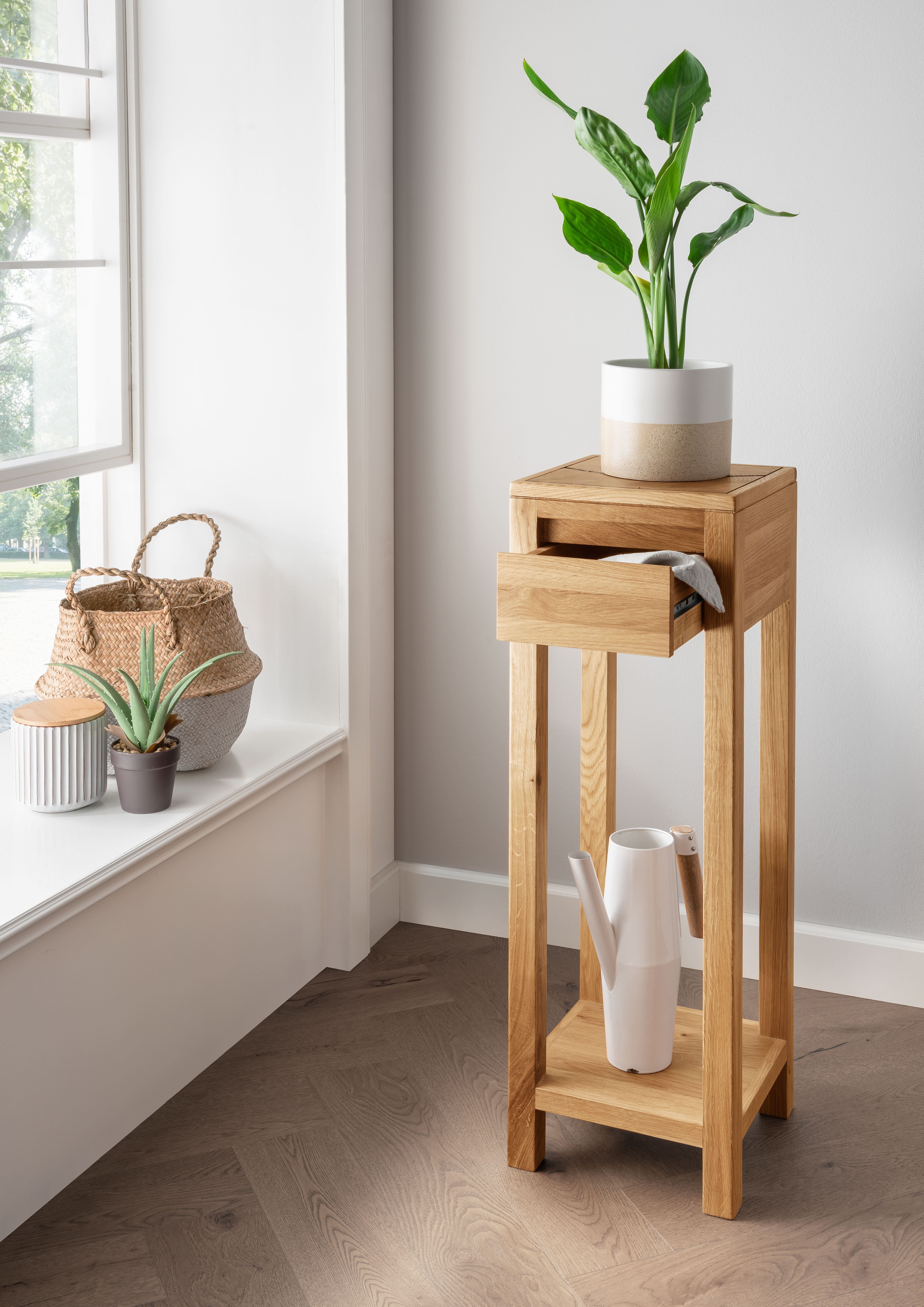 Blumensäule, Wildeiche massiv geölt - Mykon 932