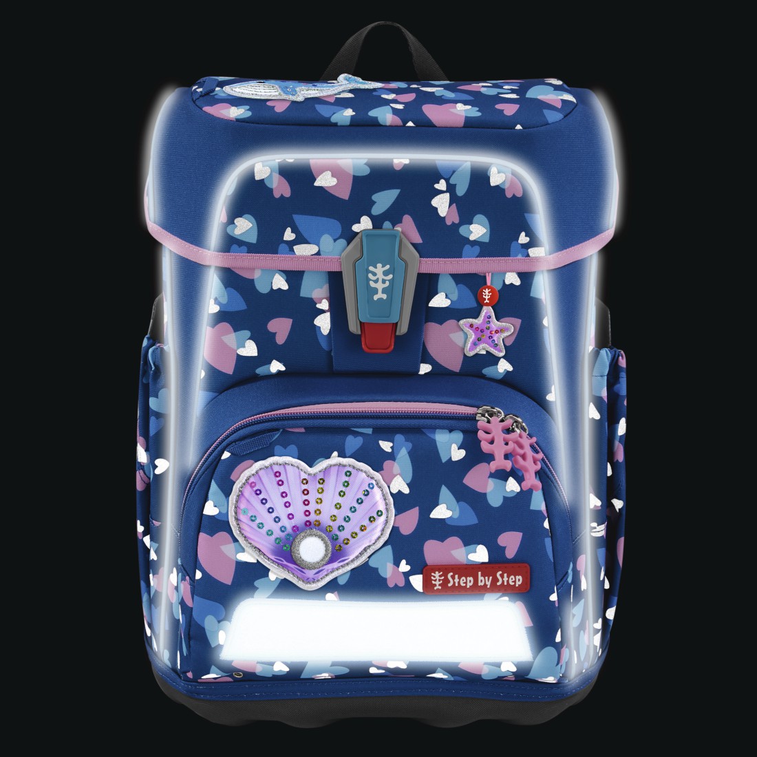 CLOUD REFLECT Schulranzen-Set "Seashell Pearl" - 5-teilig