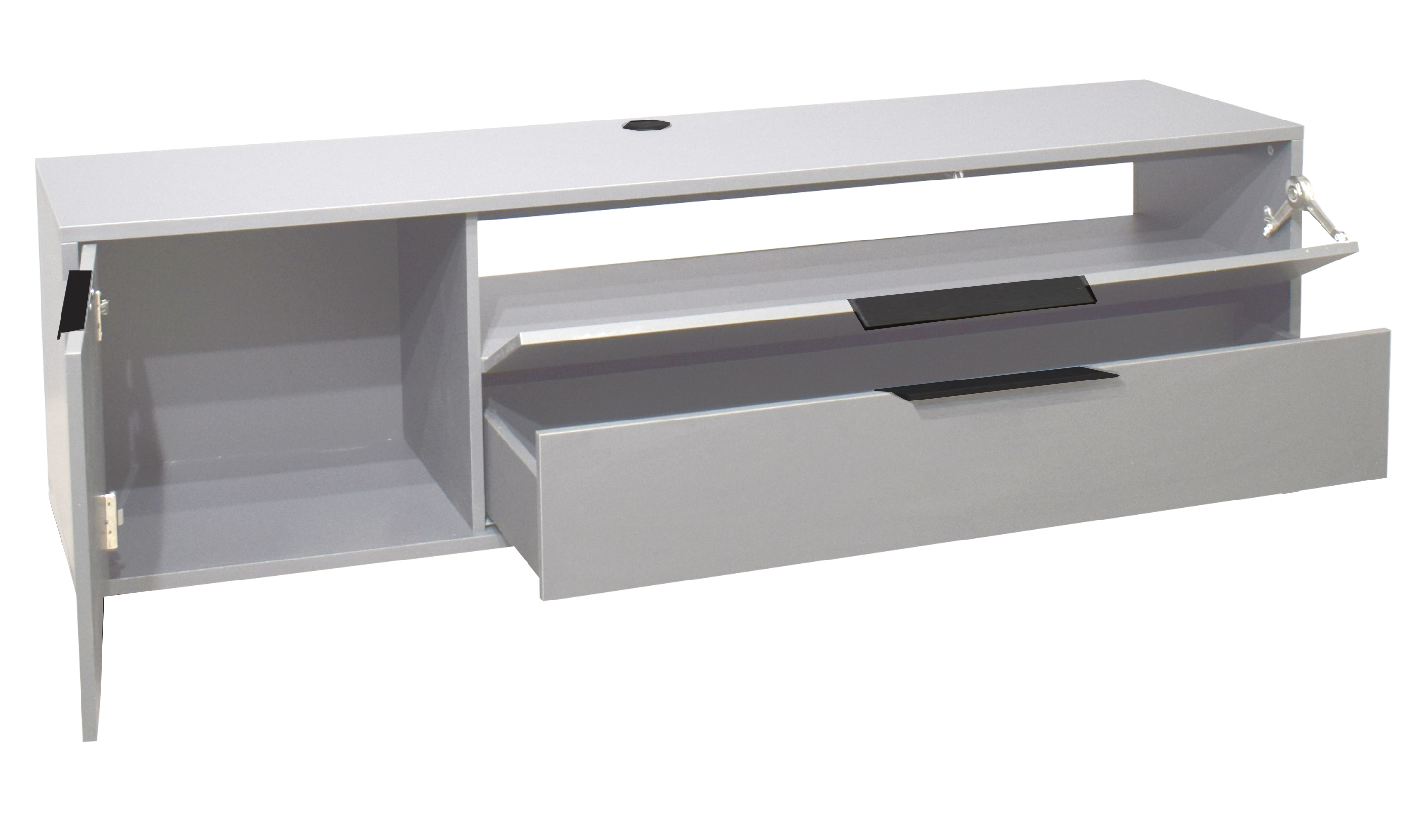Lowboard, kreidegrau matt lack - Milana