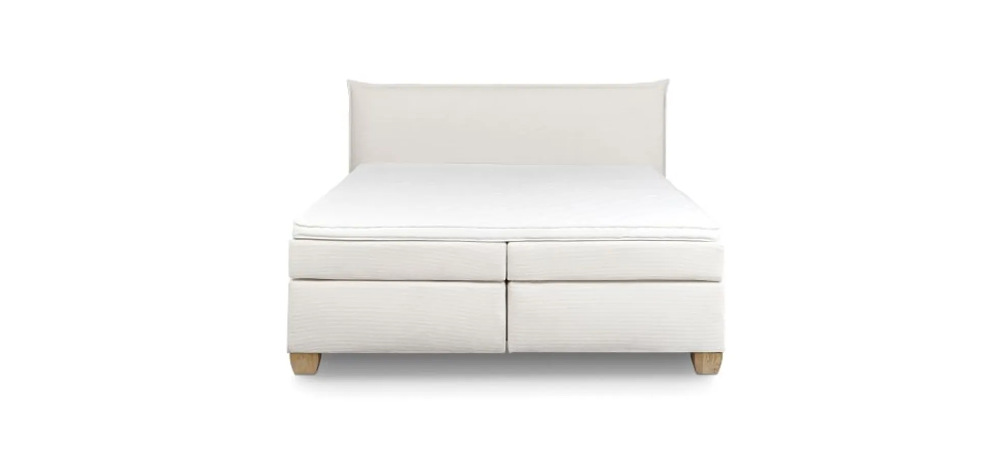  Boxspringbett HADAI- Liegefläche ca. 180x200 cm, Stoff, Beige, Bonell/Bonell