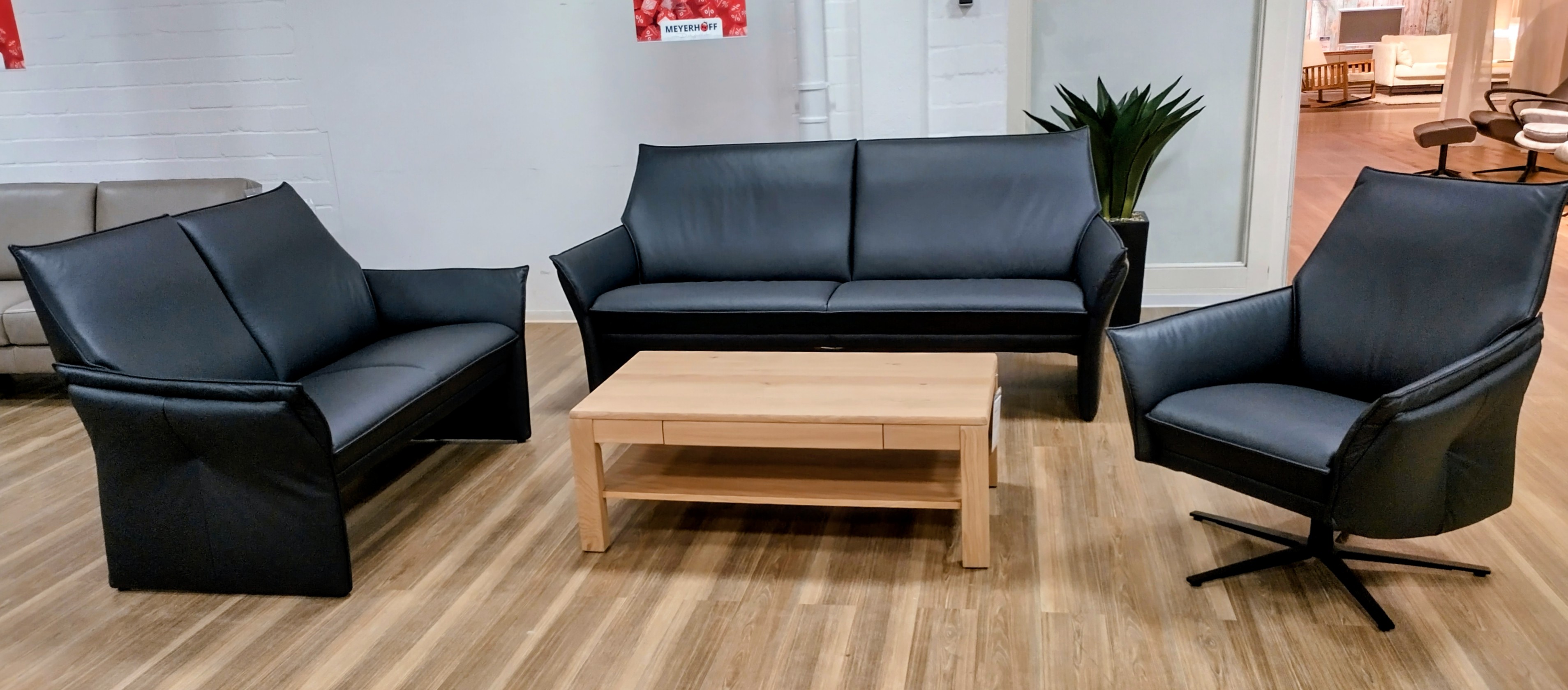 Ledergarnitur, basalt - MYKON 637