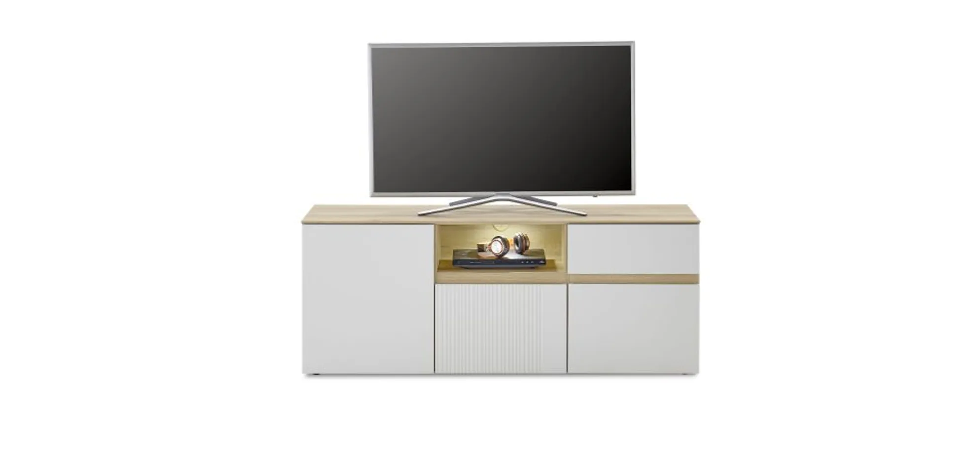 TV-Board- Eiche Dekor, Hellgrau TV-Board- Eiche Dekor, Hellgrau