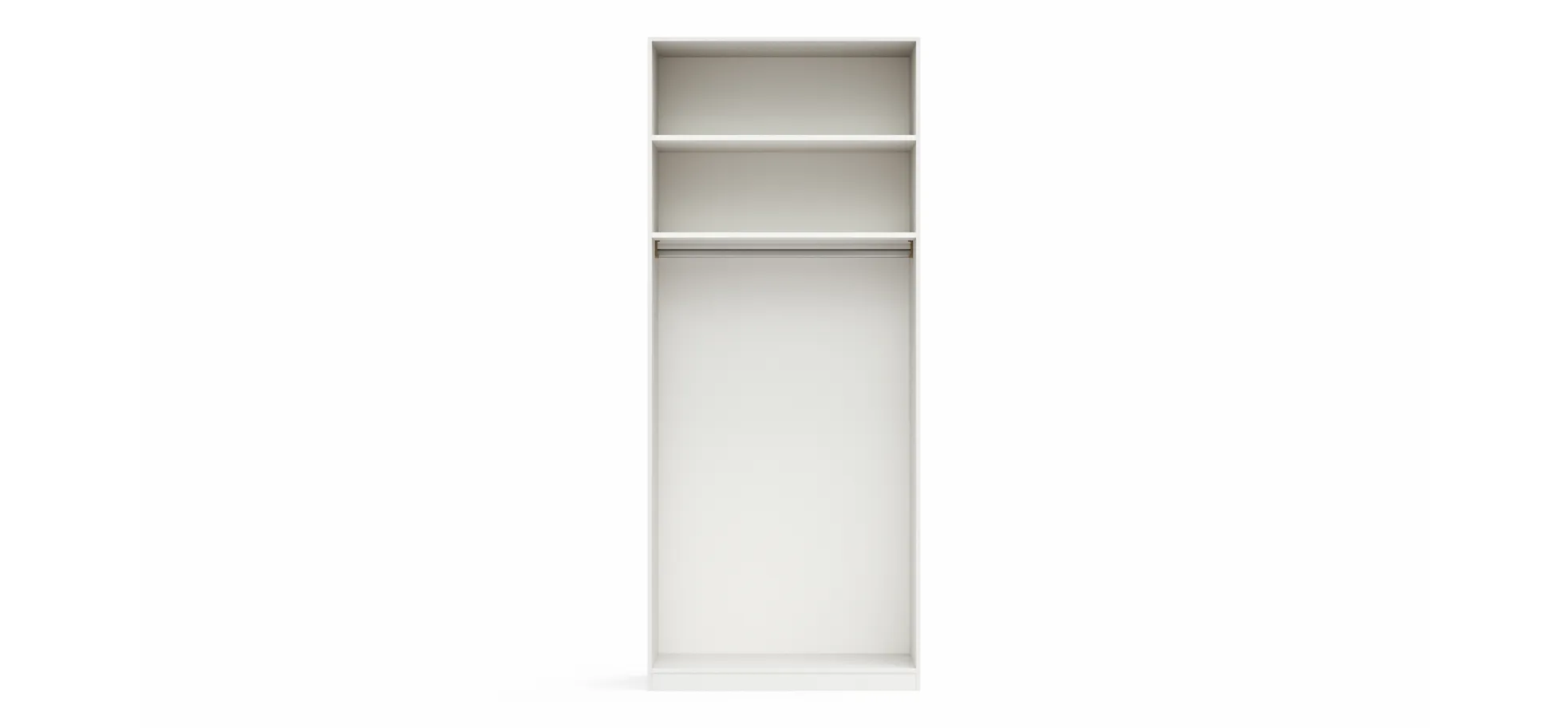 Drehtürenschrank Viana - B. ca. 101 cm, Lack, Weiß