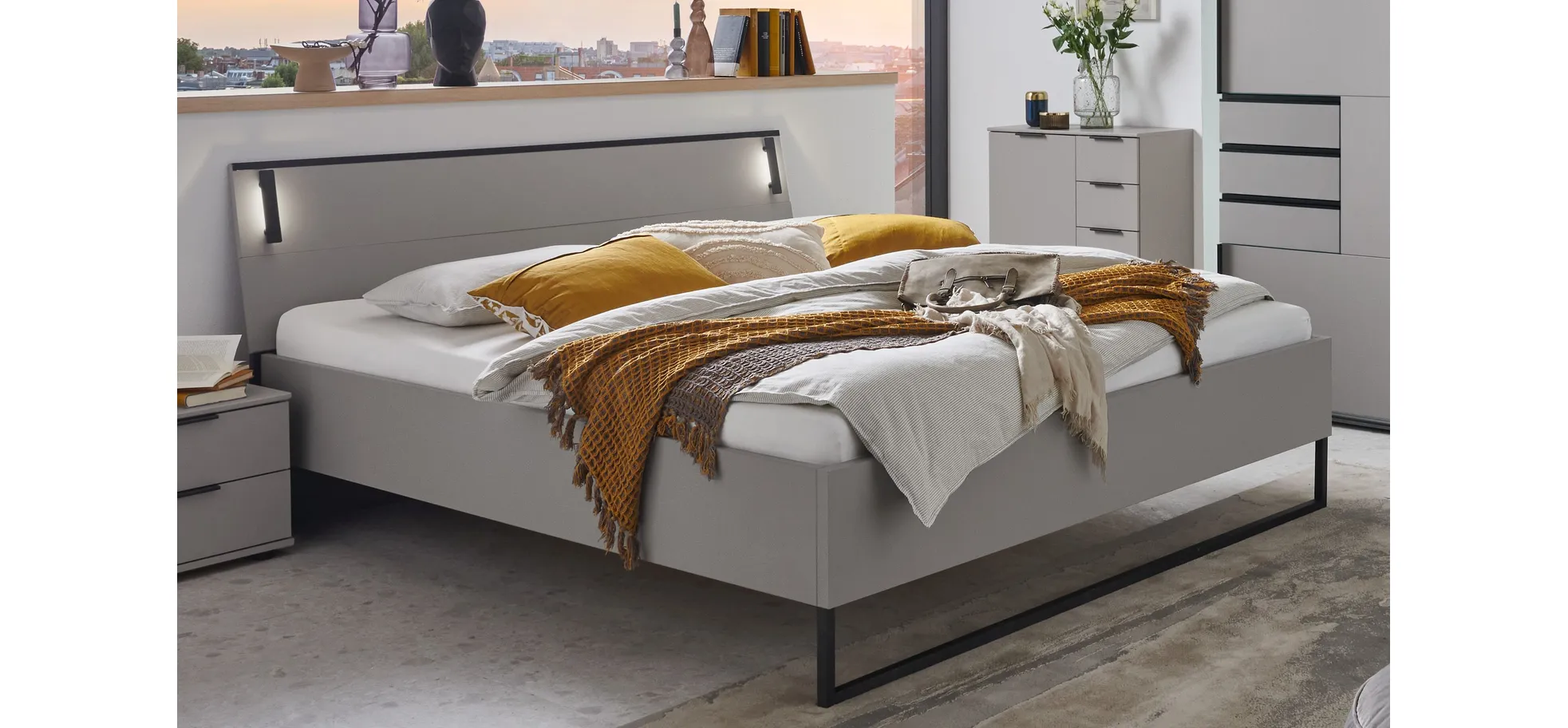 Futonbett, saharagrau - MyStyle 3071