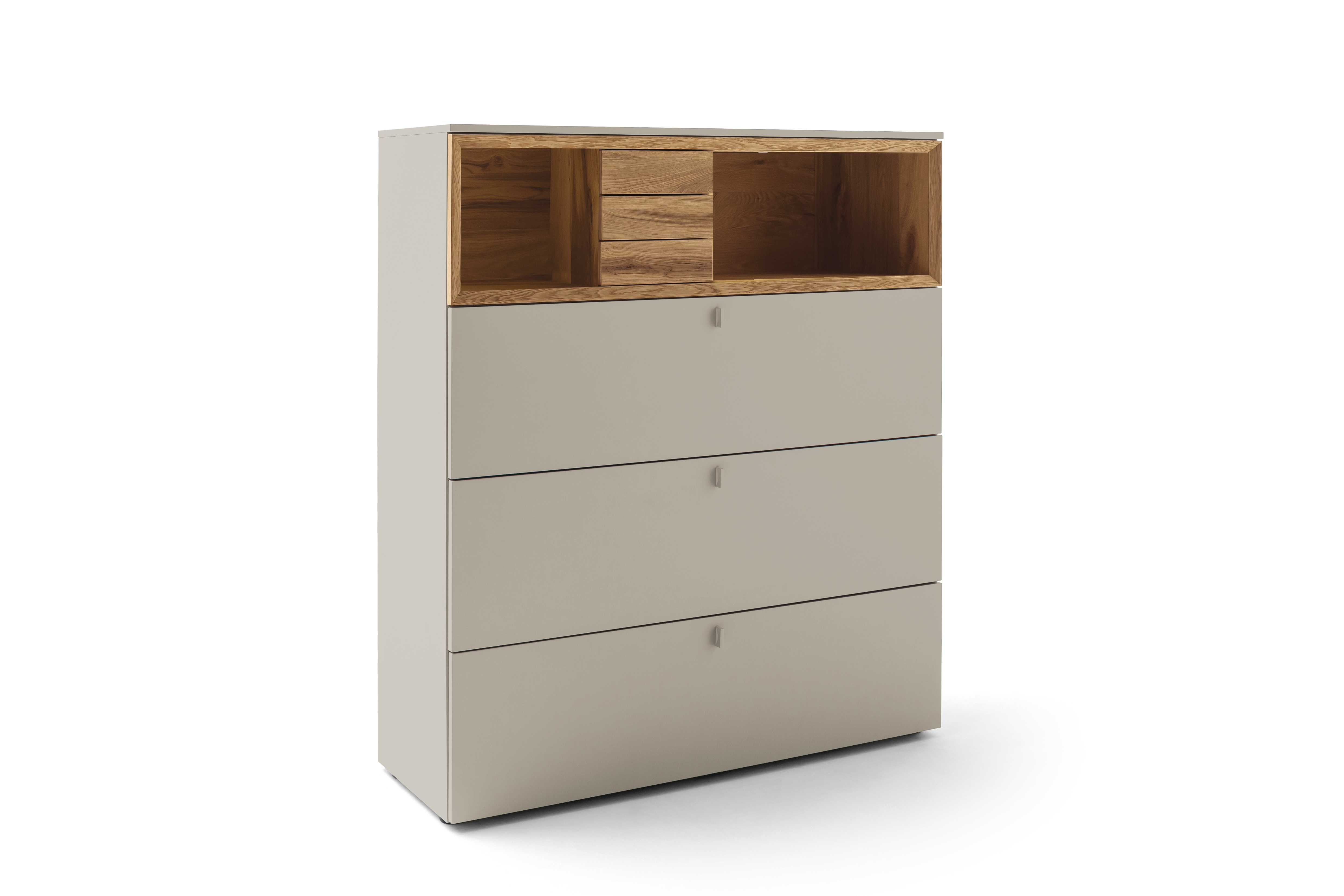 Highboard, Lack steingrau matt - LS25 Calanda