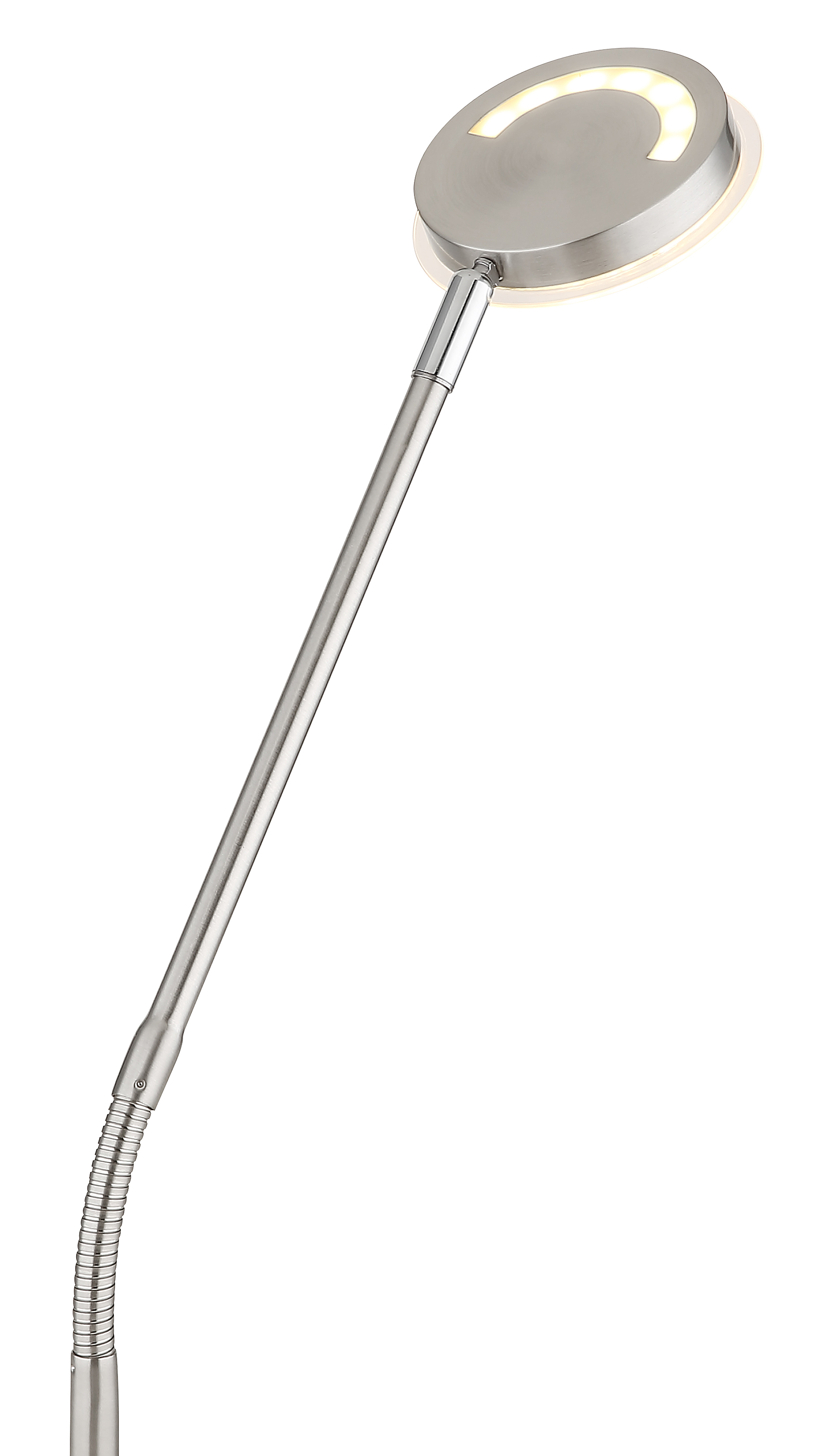 Stehleuchte SILVIO - LED, nickel matt, ca. 52x20x173cm