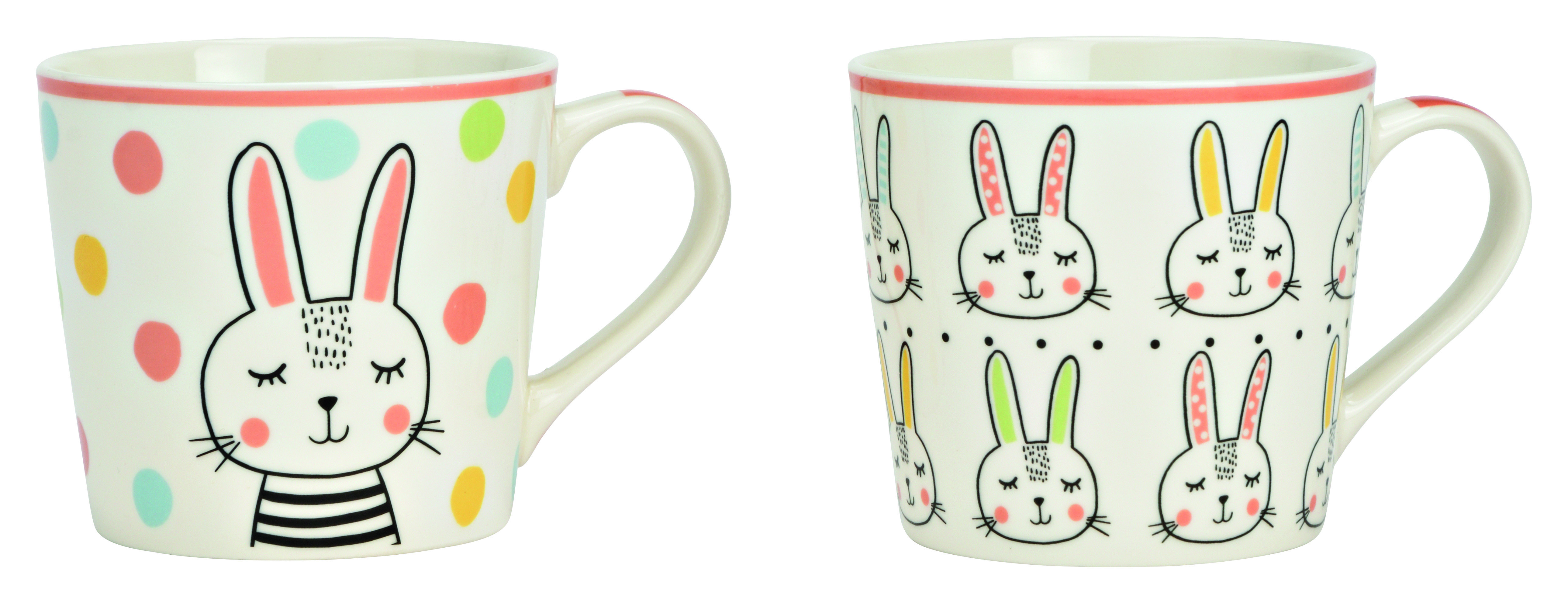 Becher Hase, sortiert - porzellan, 400ml