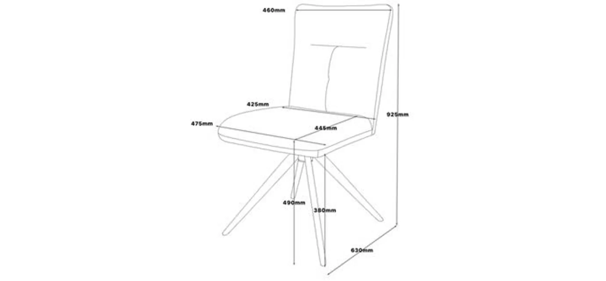 Vierfußstuhl, Stoff Schlamm, drehbar - Mylene Vierfußstuhl, Stoff Schlamm, drehbar - Mylene