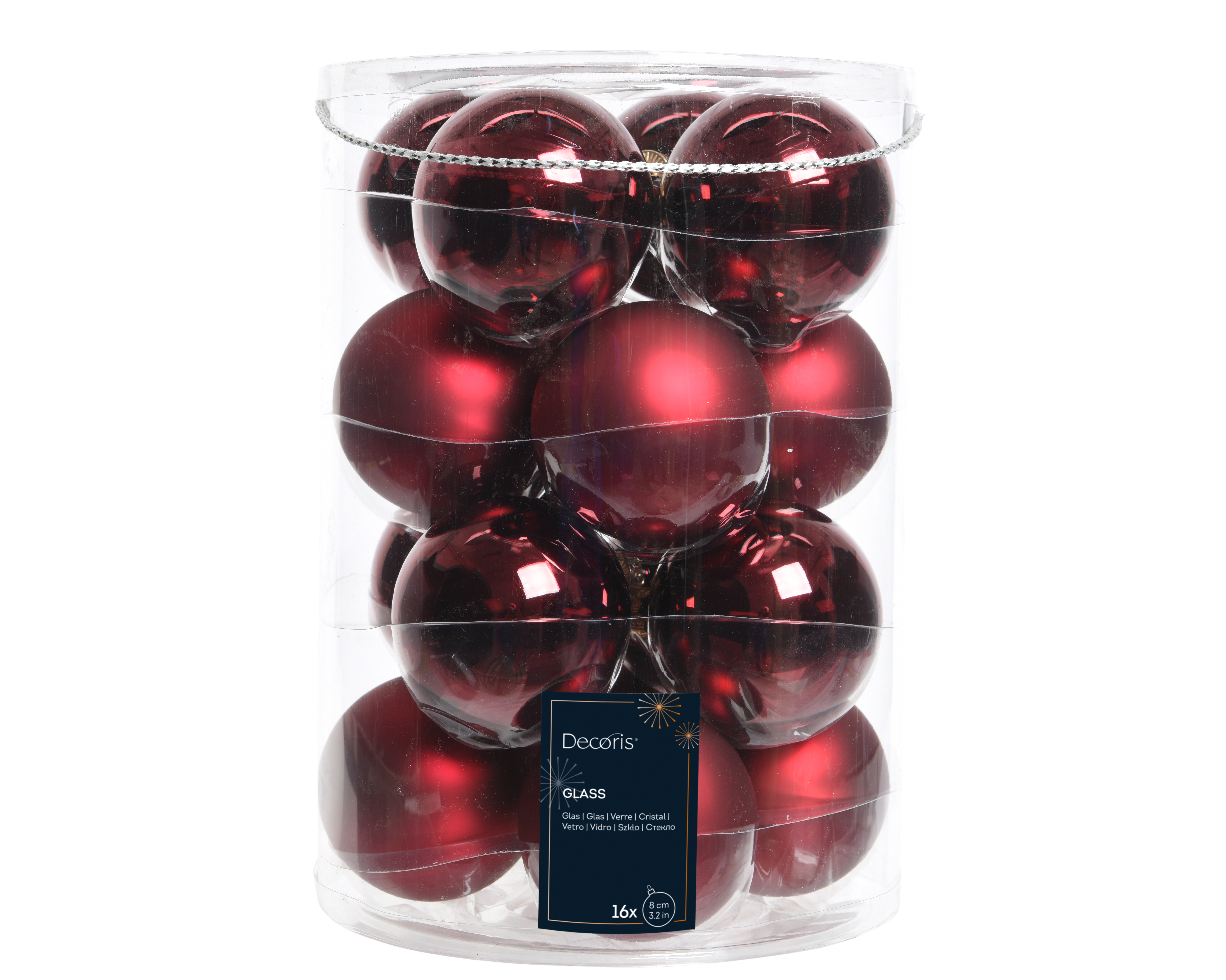 Kugelset 16-er - ochsenblut, Glas, Ø8cm
