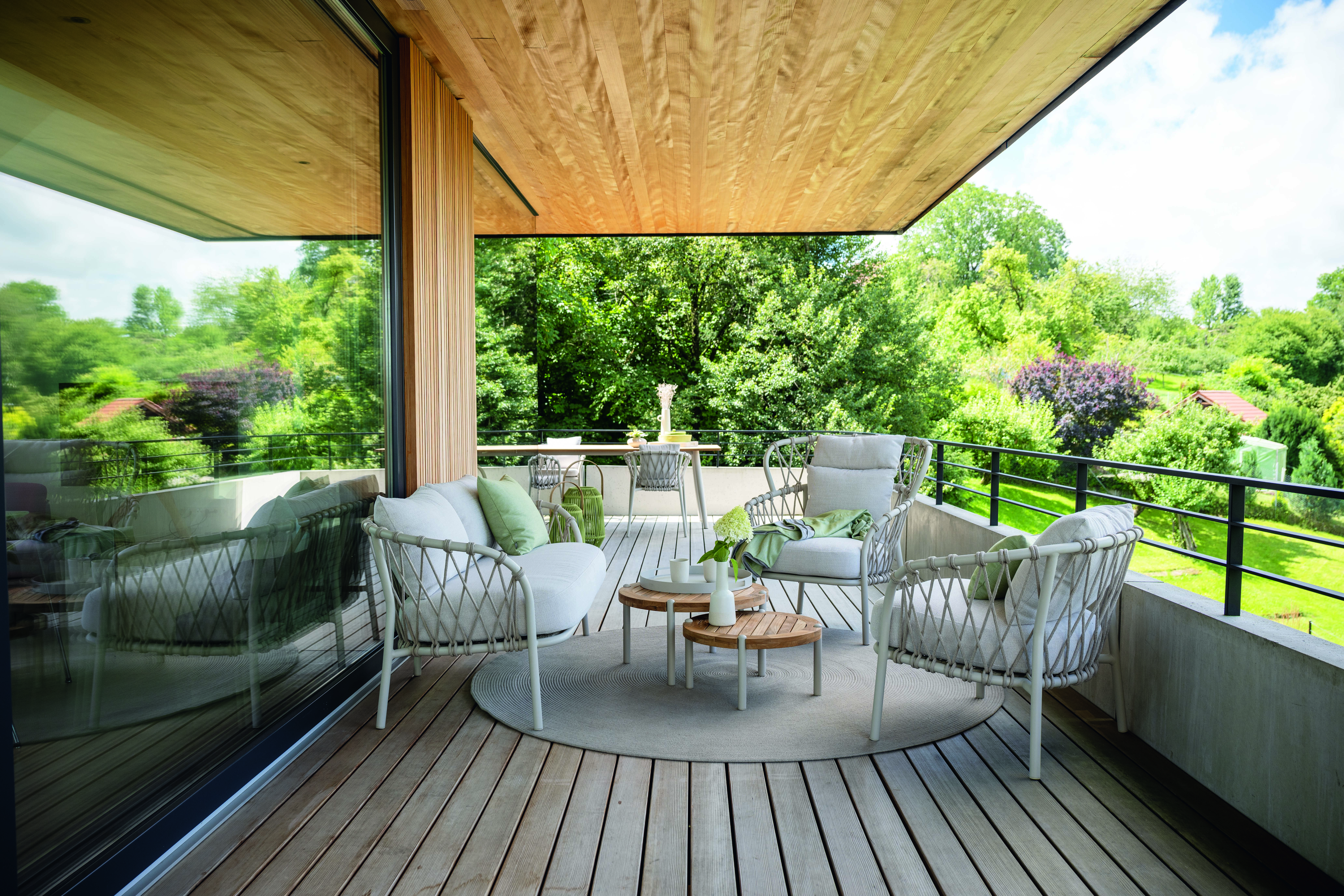 Lounge Sessel, Kordel greige - Klea