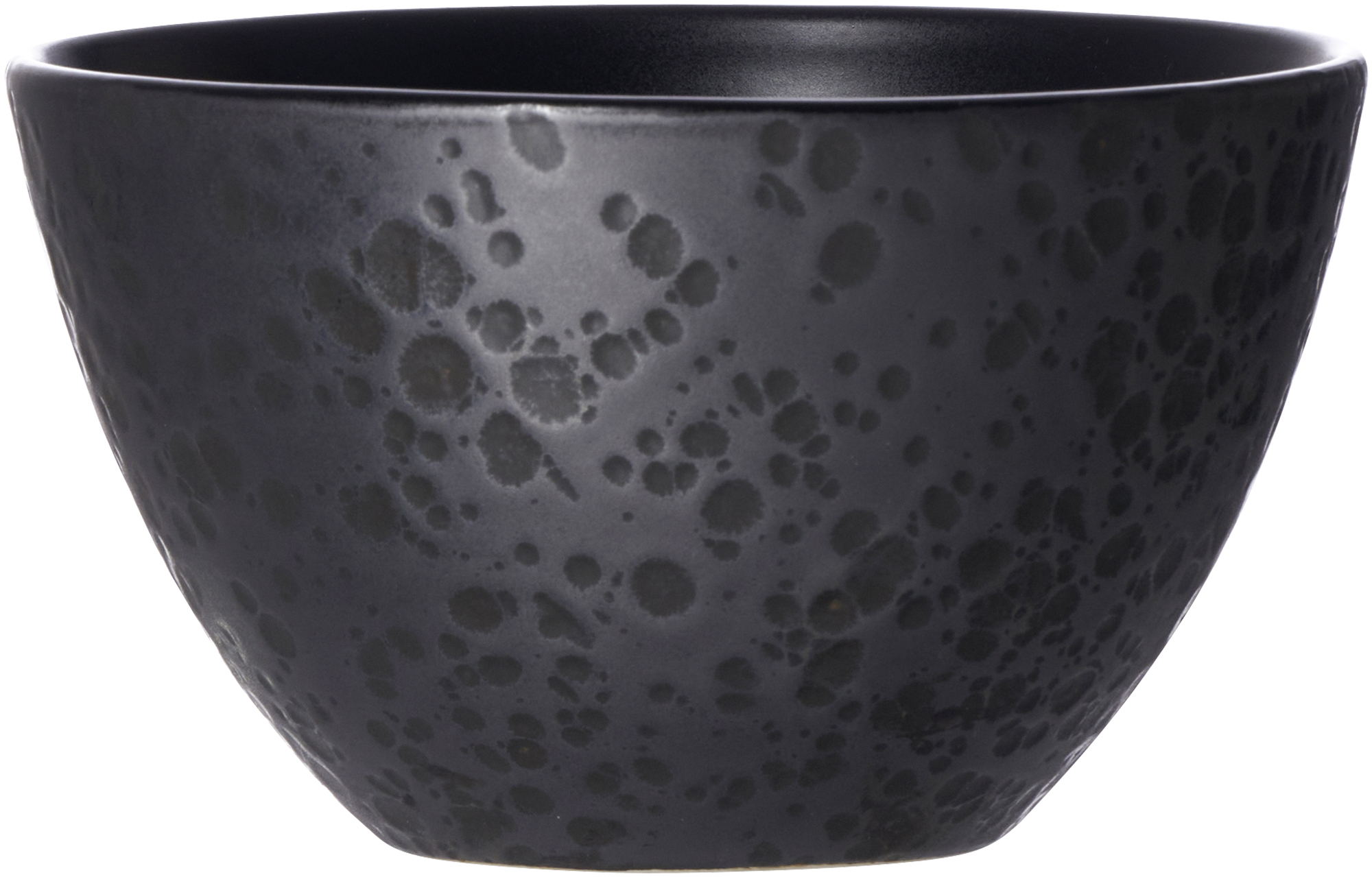 Müslischale Kitwe Schwarz 14 cm - Steingut, spülmaschinenfest, rund, schwarz