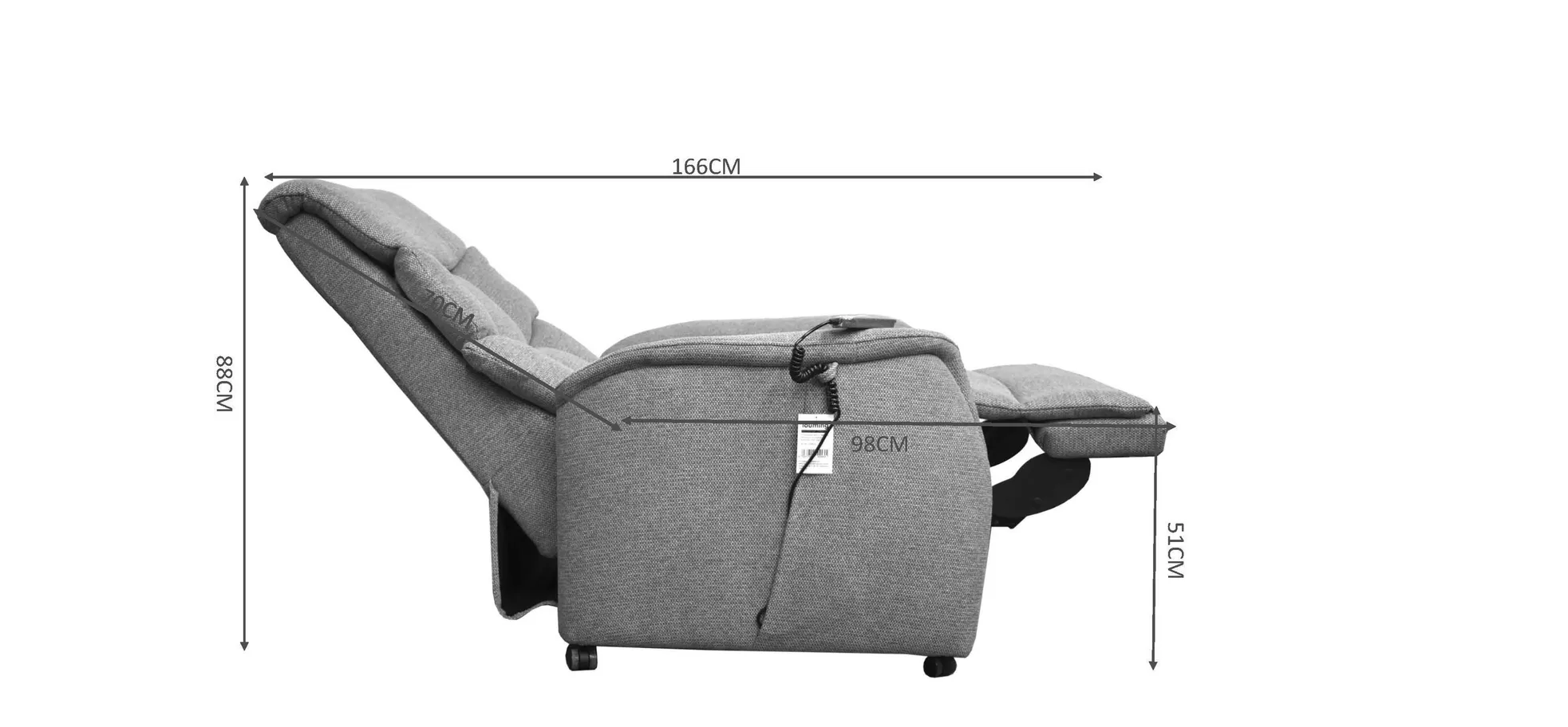 Fernsehsessel, Stoff braun/beige - Marlo