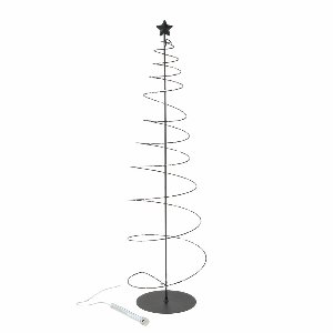 Dekoaufsteller Saturn, Baum, LED - H 80,00 cm Eisen pulverbeschichtet schwarz