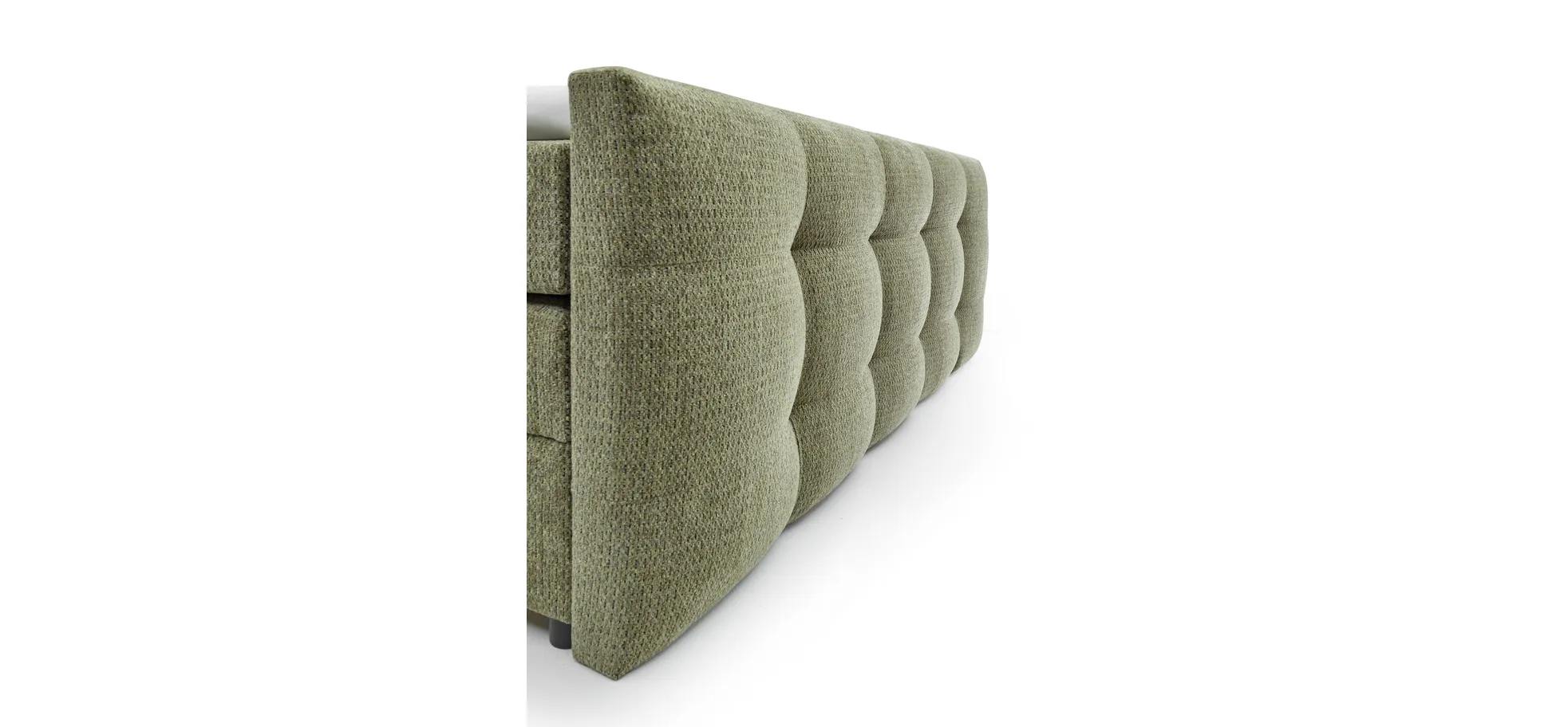 Boxspringbett, Stoff Grün - Sandrin I