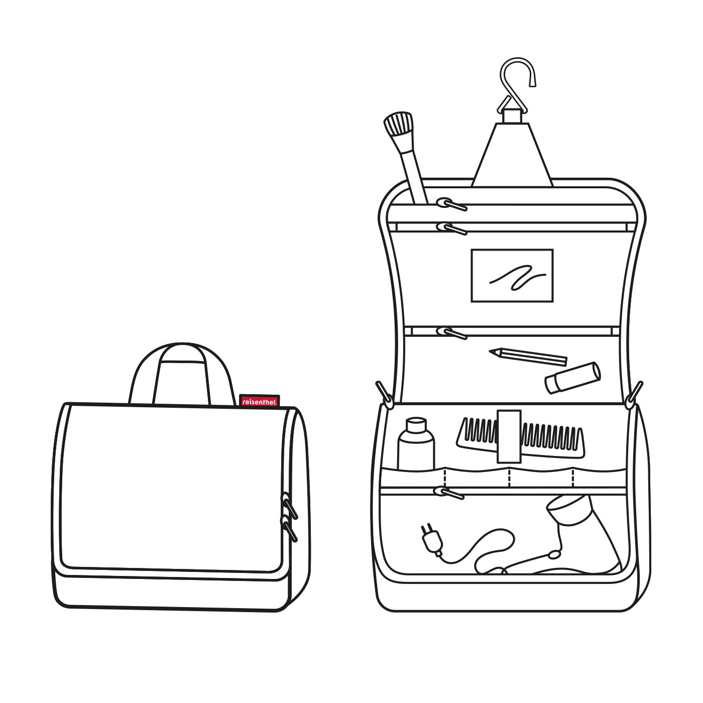 reisenthel, Kulturbeutel toiletbag XL - twist silver