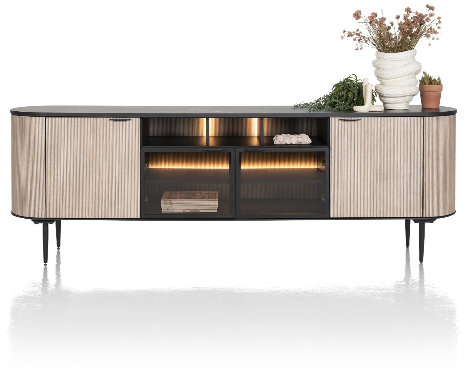Sideboard, HPL Marmeroptik onyx - Aramon - Xooon