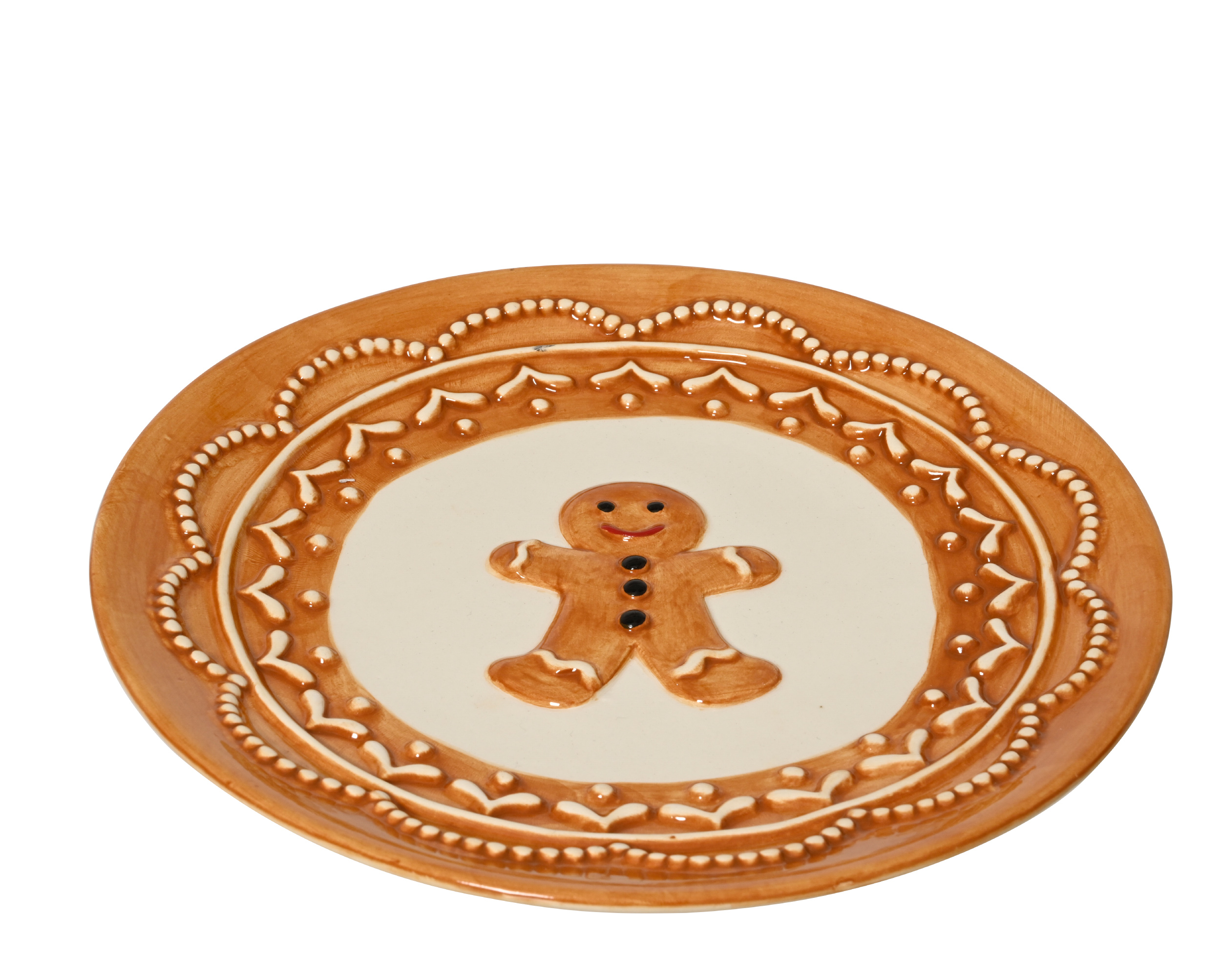 Teller Lebkuchen, Dolomit - biskuit, ca. L.16cm x W.16cm x H.1.5cm