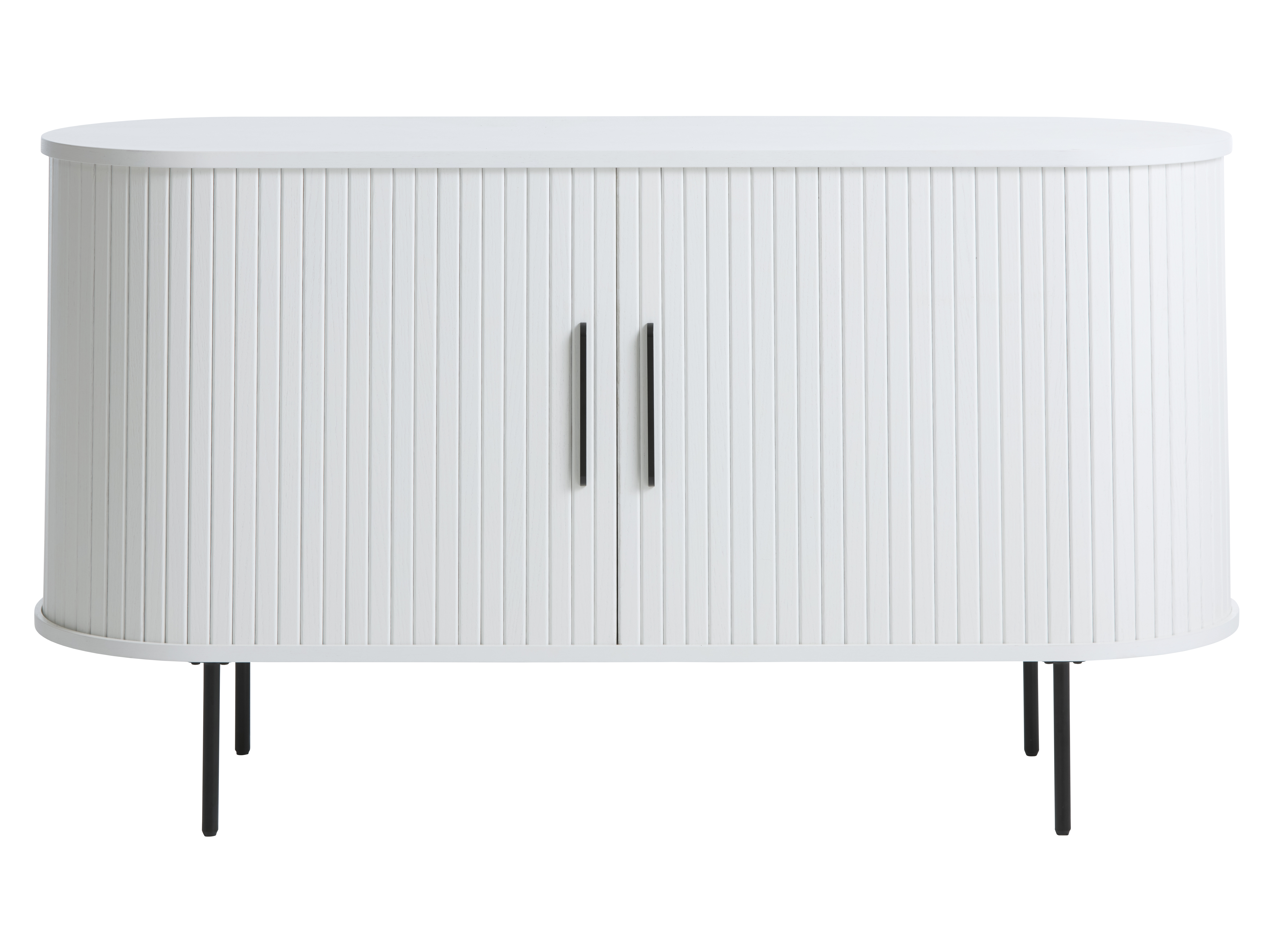 Sideboard, Weiß, 2 Lamellenschiebetüren - Uriel