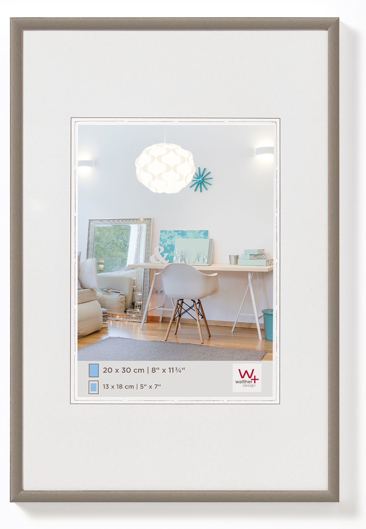 Bilderrahmen, New Lifestyle, Kunststoffprofil - 30X45 STAHL
