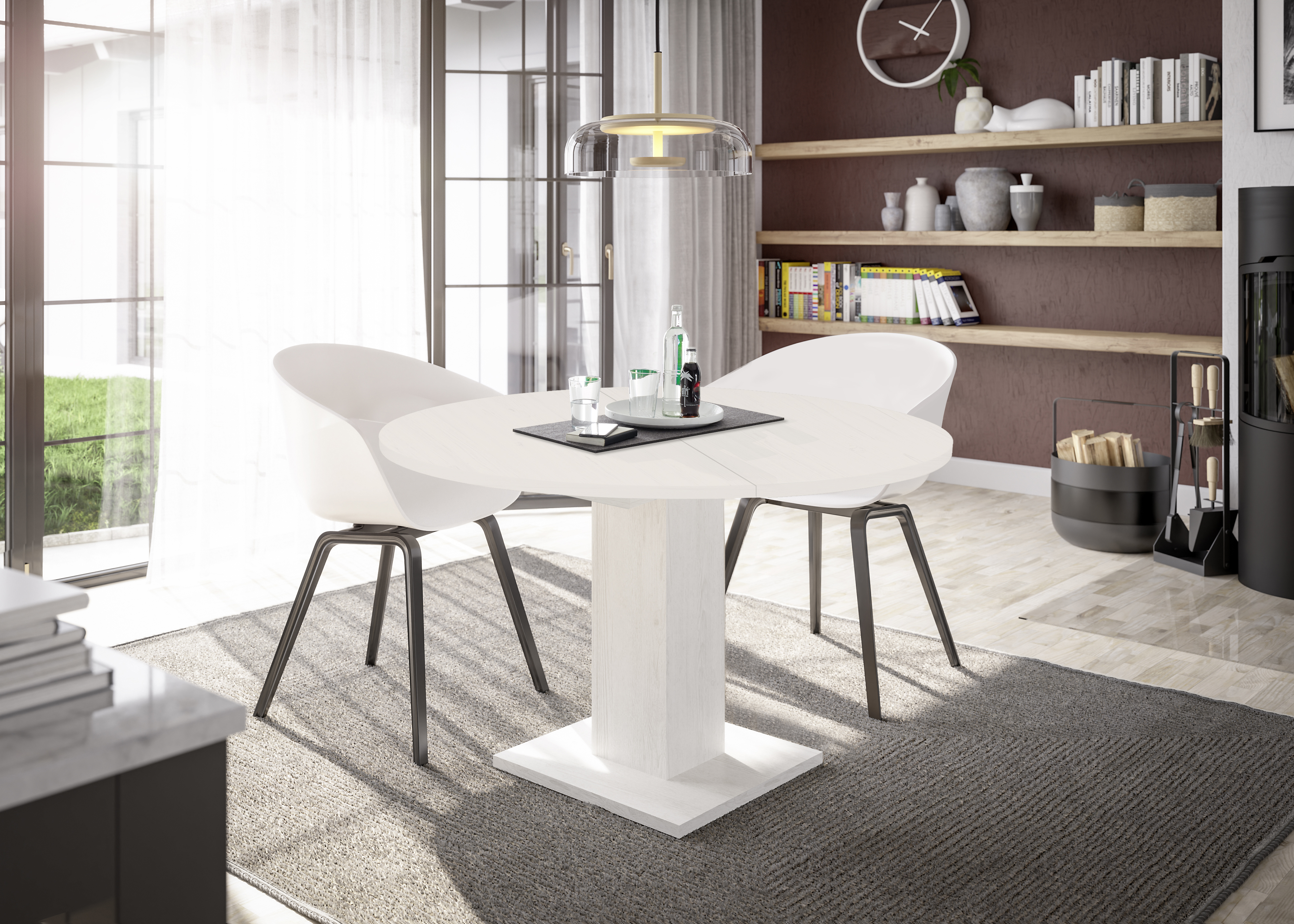 Esstisch, rund, ausziehbar, pino aurelio - MyStyle 4046