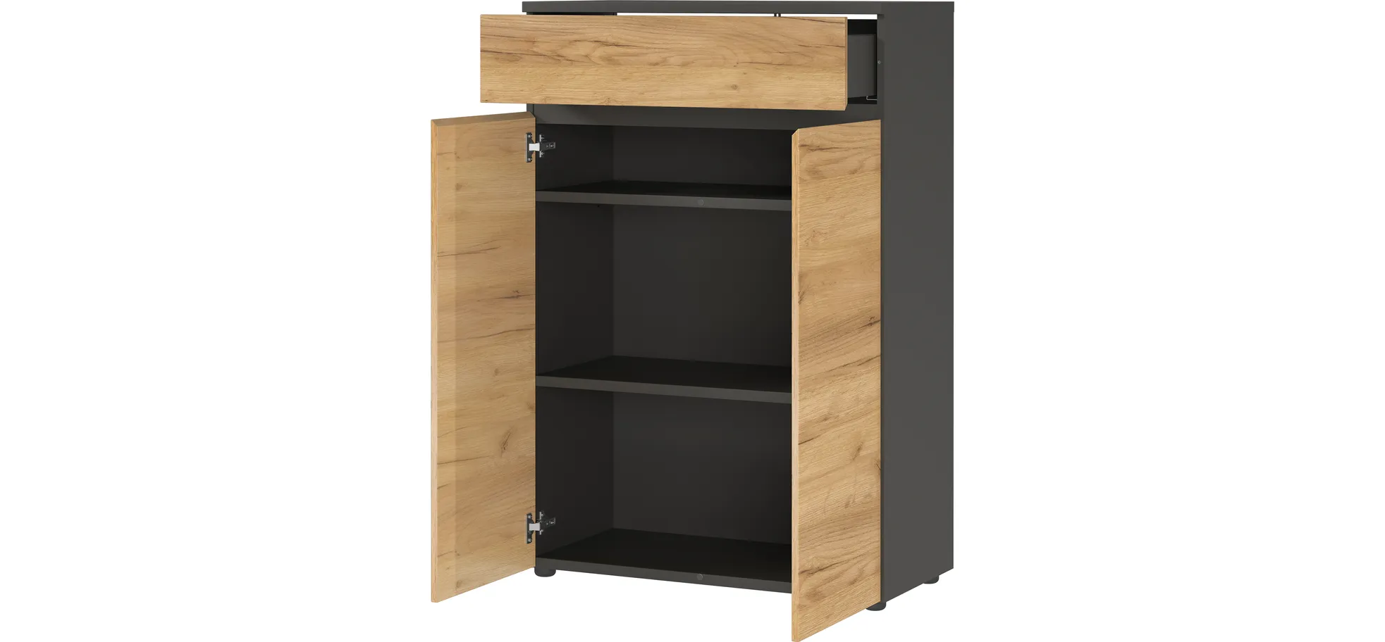Aktenschrank GRIFFIN - B ca. 80 cm, Graphit, Eiche Nachbildung Aktenschrank GRIFFIN - B ca. 80 cm, Graphit, Eiche Nachbildung